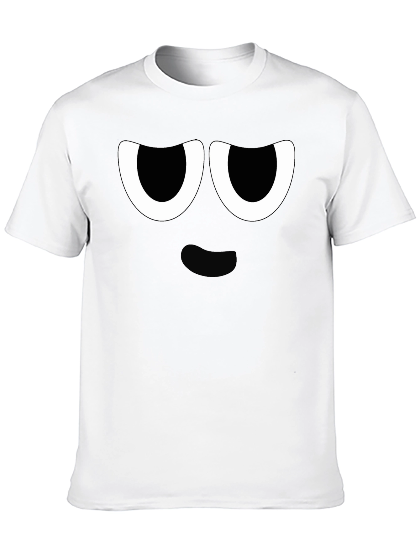 Black Funny Cartoon Face Graphic Black T-Shirt view 10