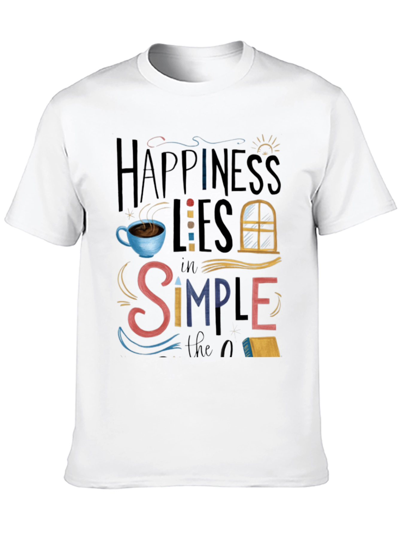 Black Happiness Lies T-Shirt view 10