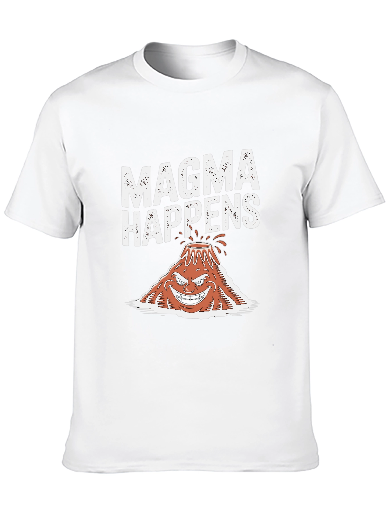 Black Magma Happens Funny Volcano Graphic Black T-Shirt view 10