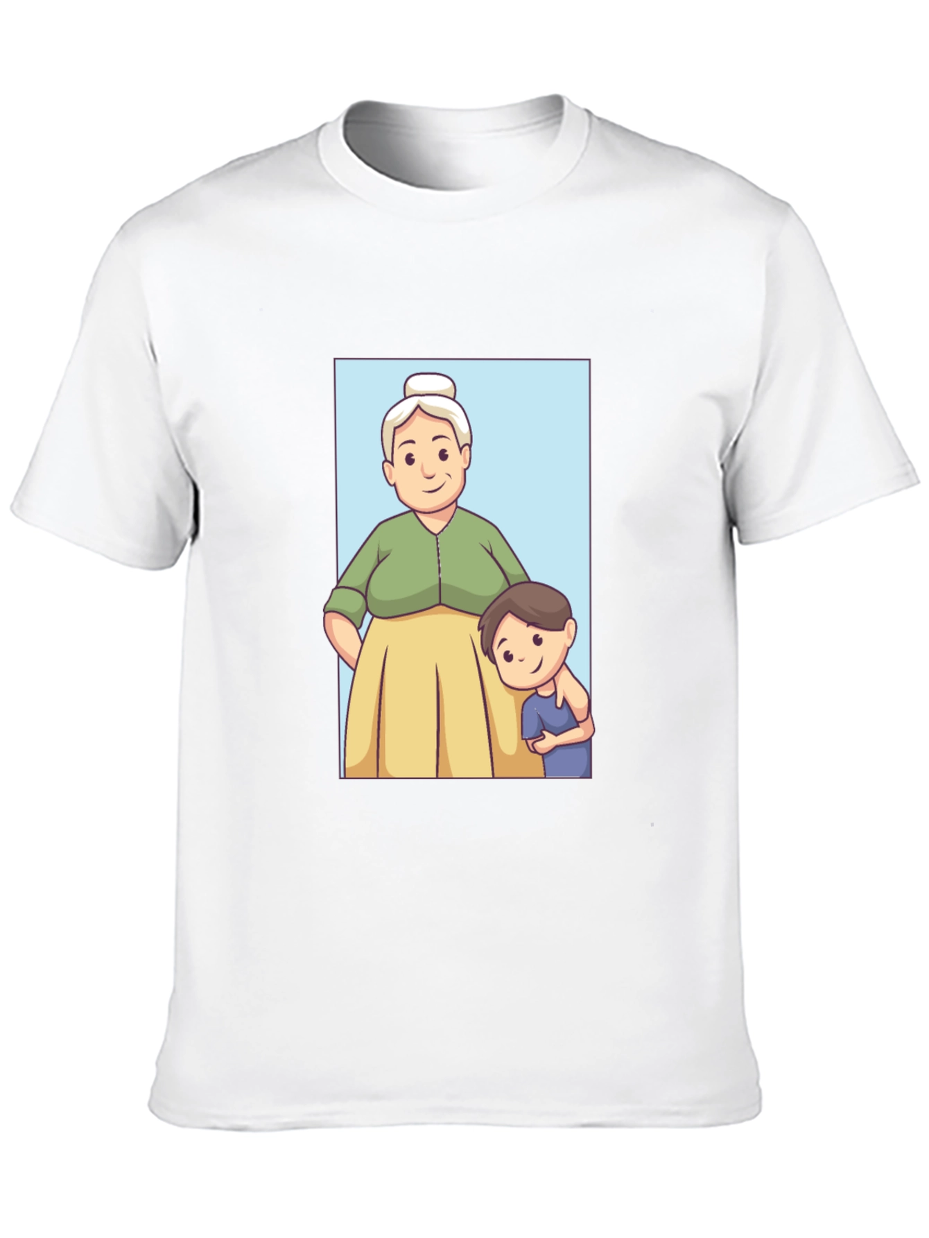 Black Cartoon Grandma and Grandson T-Shirt view 10