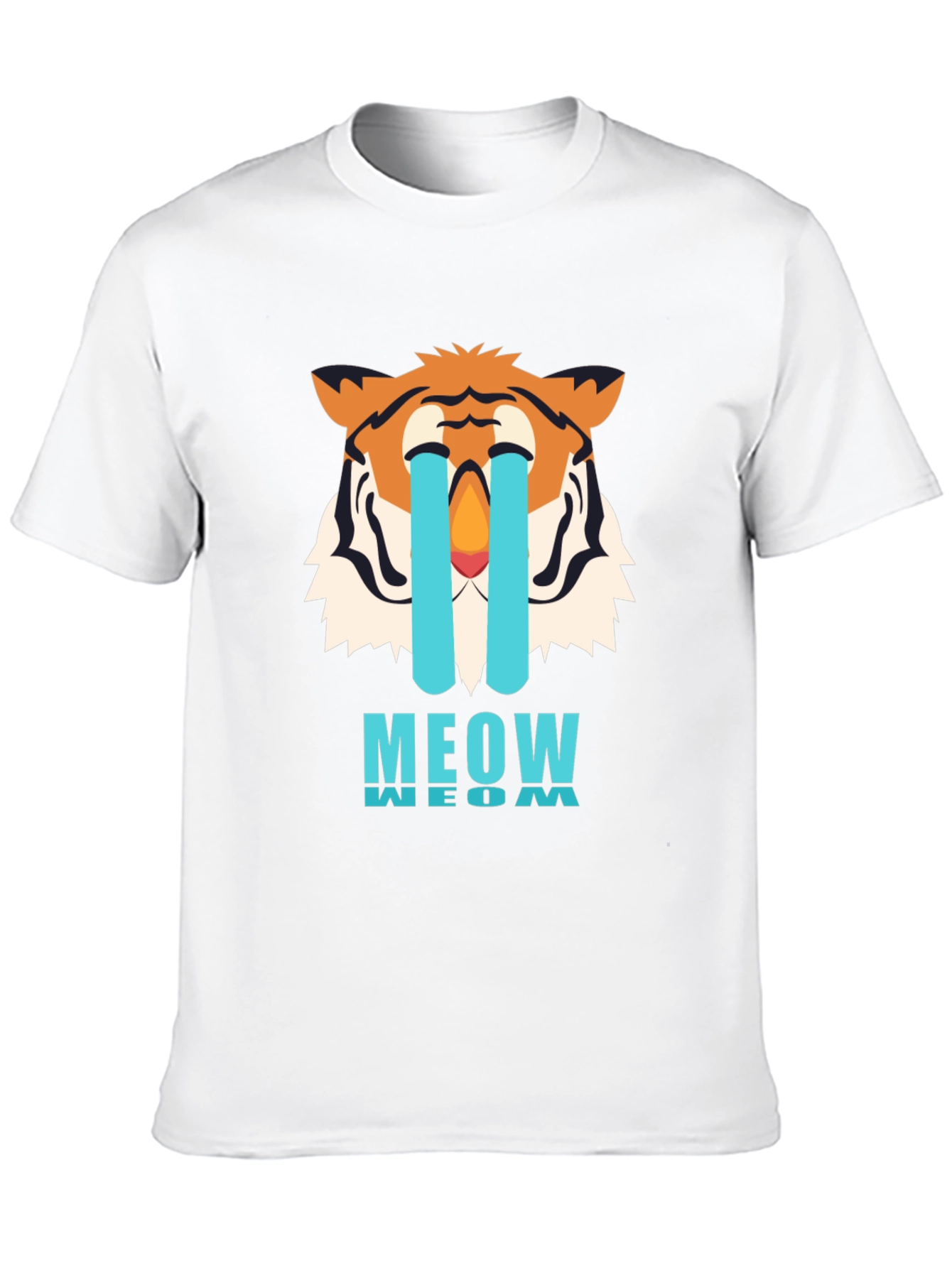 Black Meow Crying Tiger Black Graphic Tee view 10