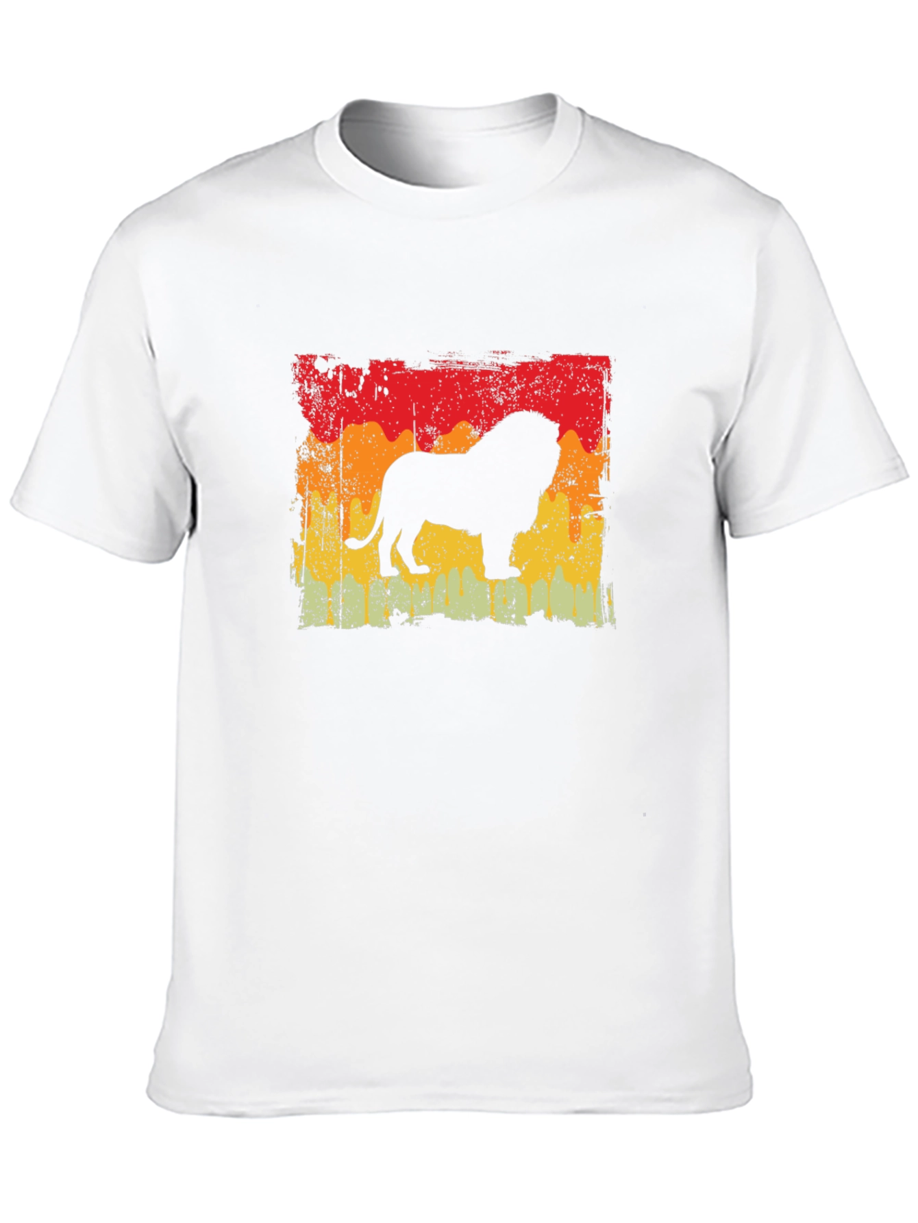 Black Lion Silhouette Graphic Tee - Black Cotton Blend view 10