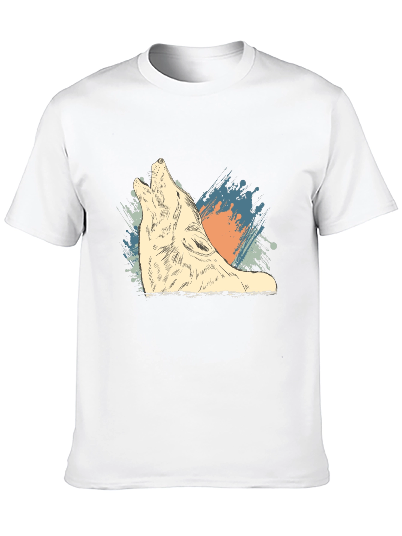 Black Wolf Graphic Tee - Men's Black T-Shirt view 10