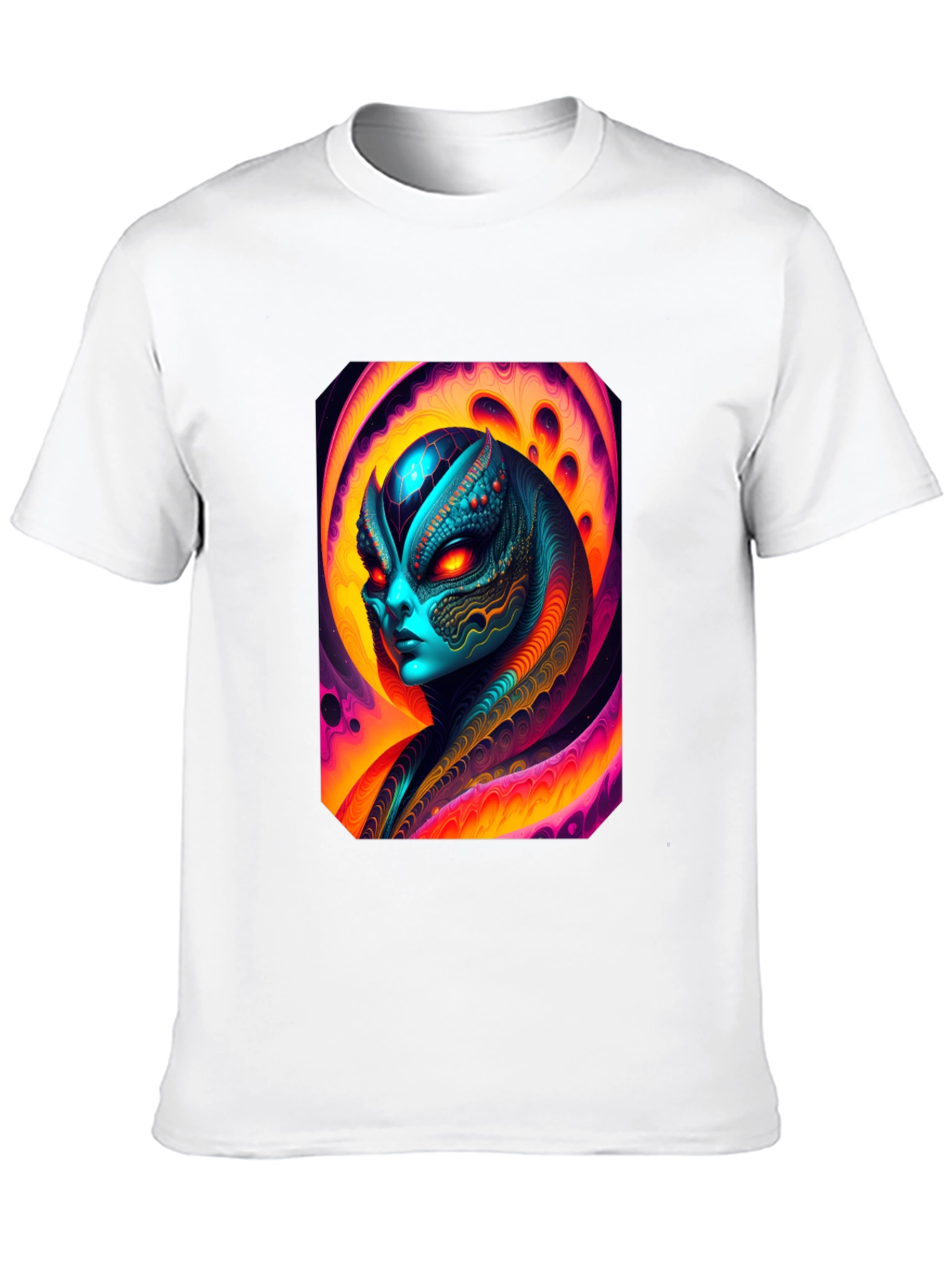 Black Alien Graphic Tee - Black Cotton T-Shirt view 10