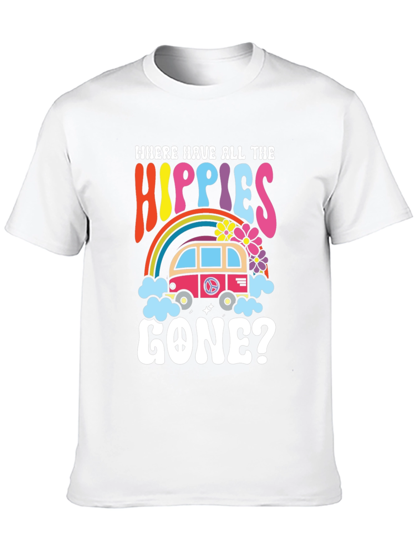 Black Where Have All The Hippies Gone Black T-Shirt view 10
