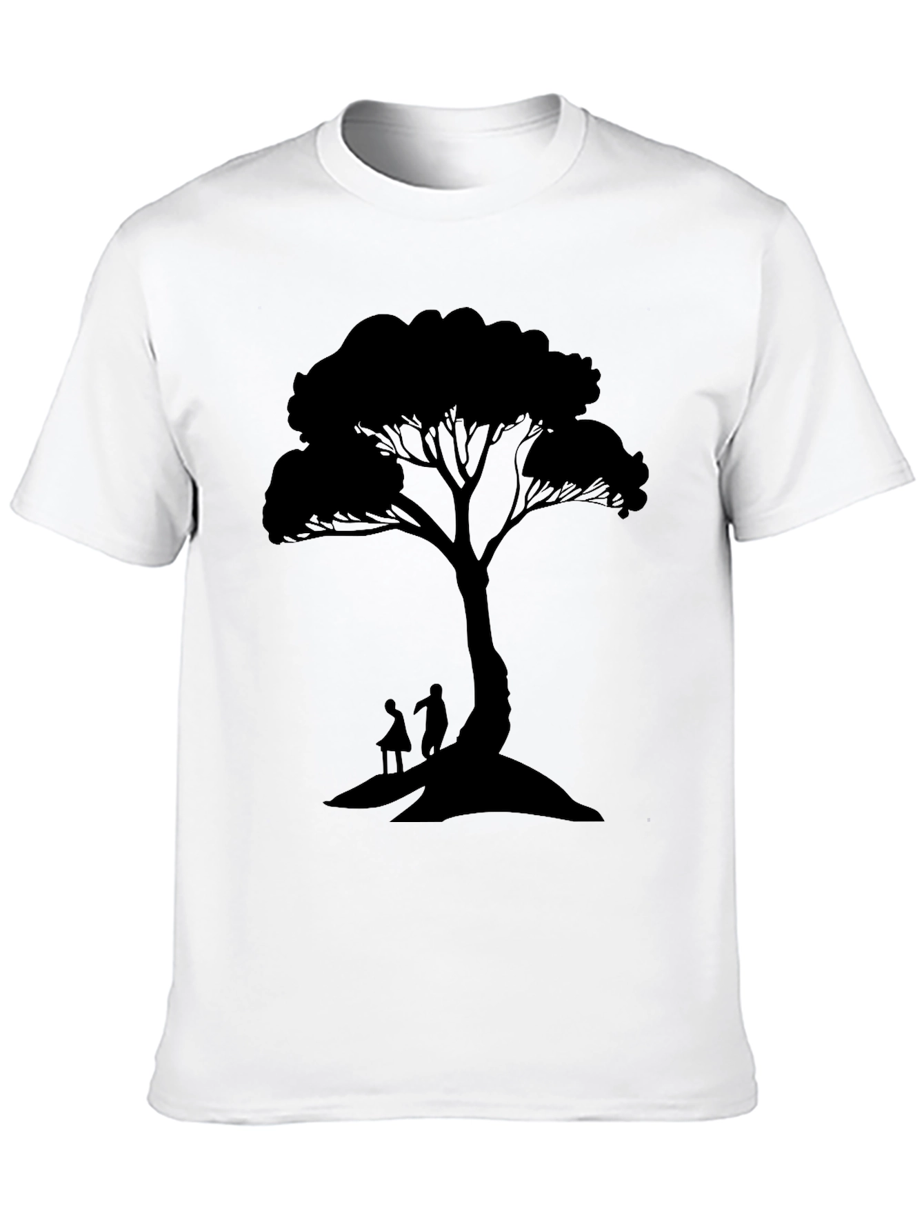 Black Silhouette Tree Graphic Tee - Nature Inspired Design view 10