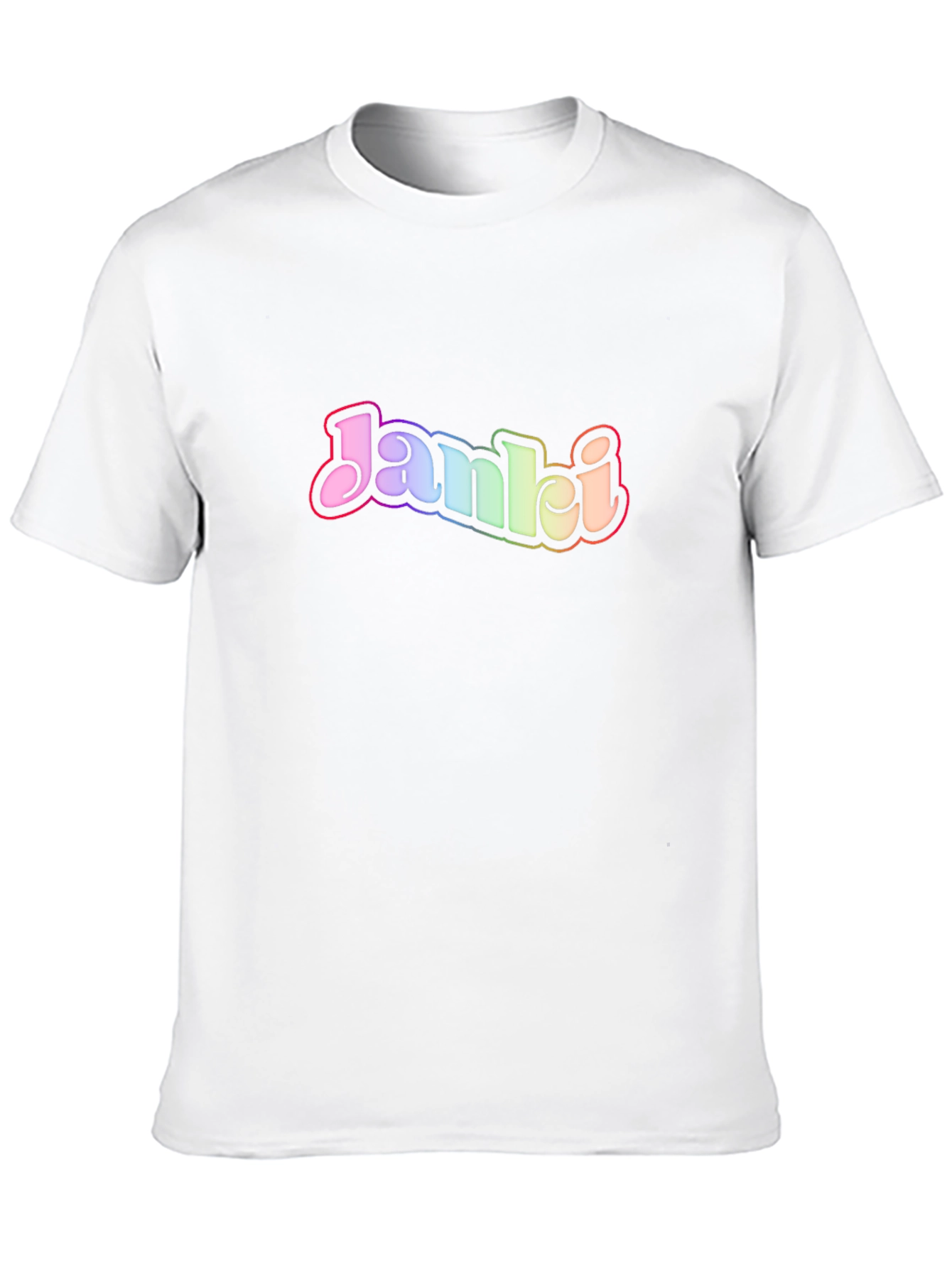 Black Janki Rainbow Logo Graphic T-Shirt view 10