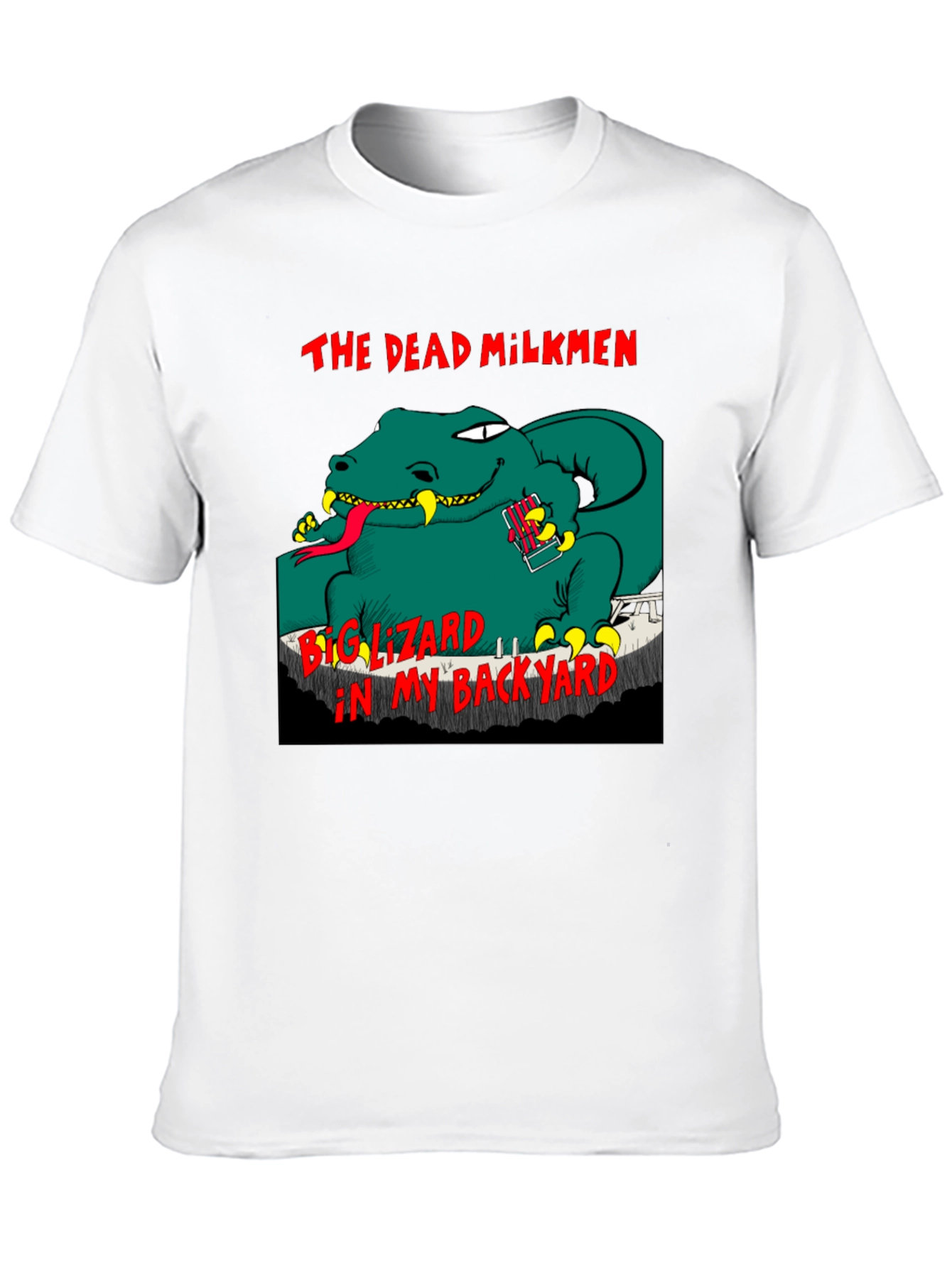 Black The Dead Milkmen Big Lizard T-Shirt view 10