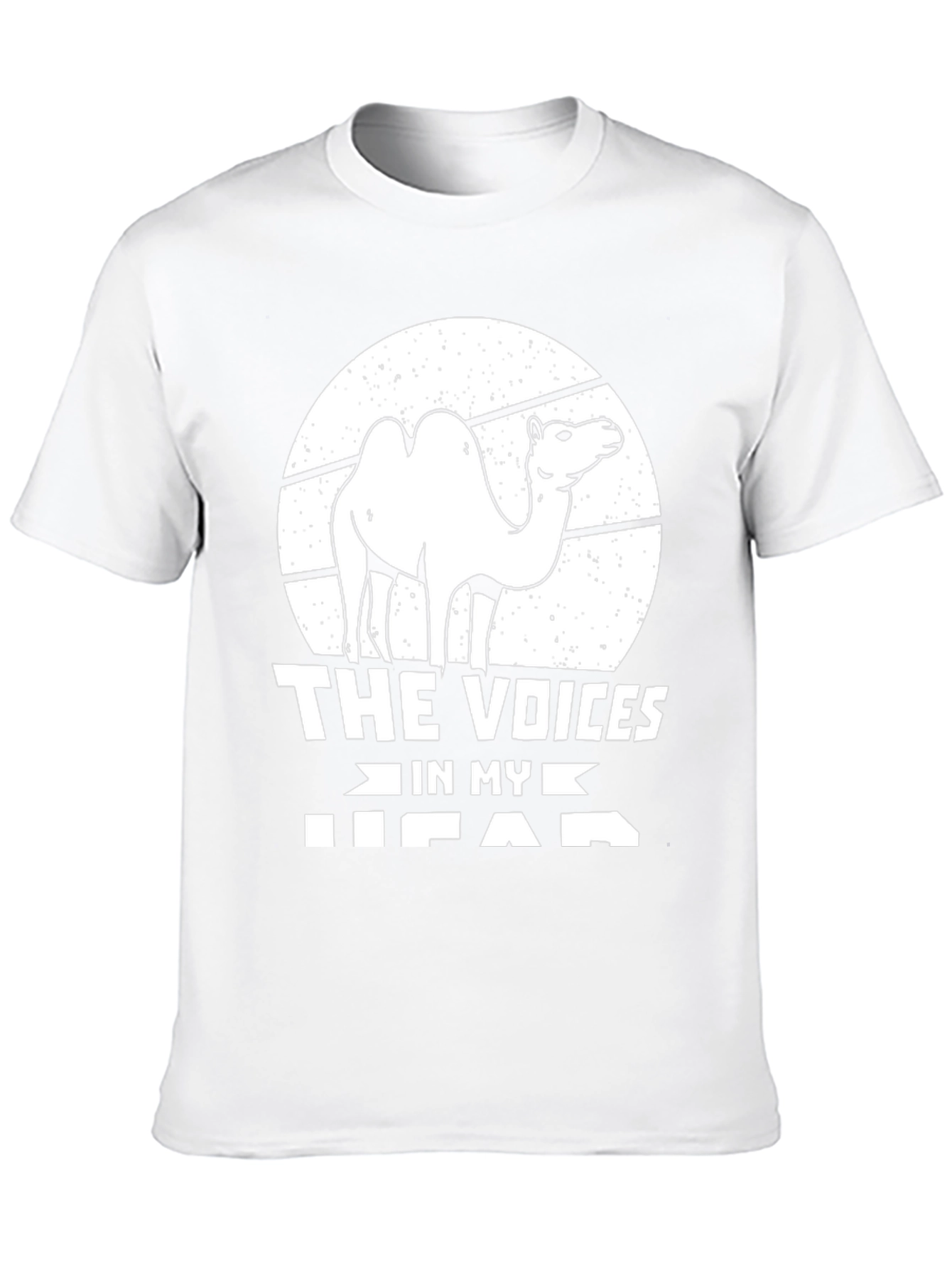 Black Funny Camel T-Shirt - The Voices In My Head Tee view 10