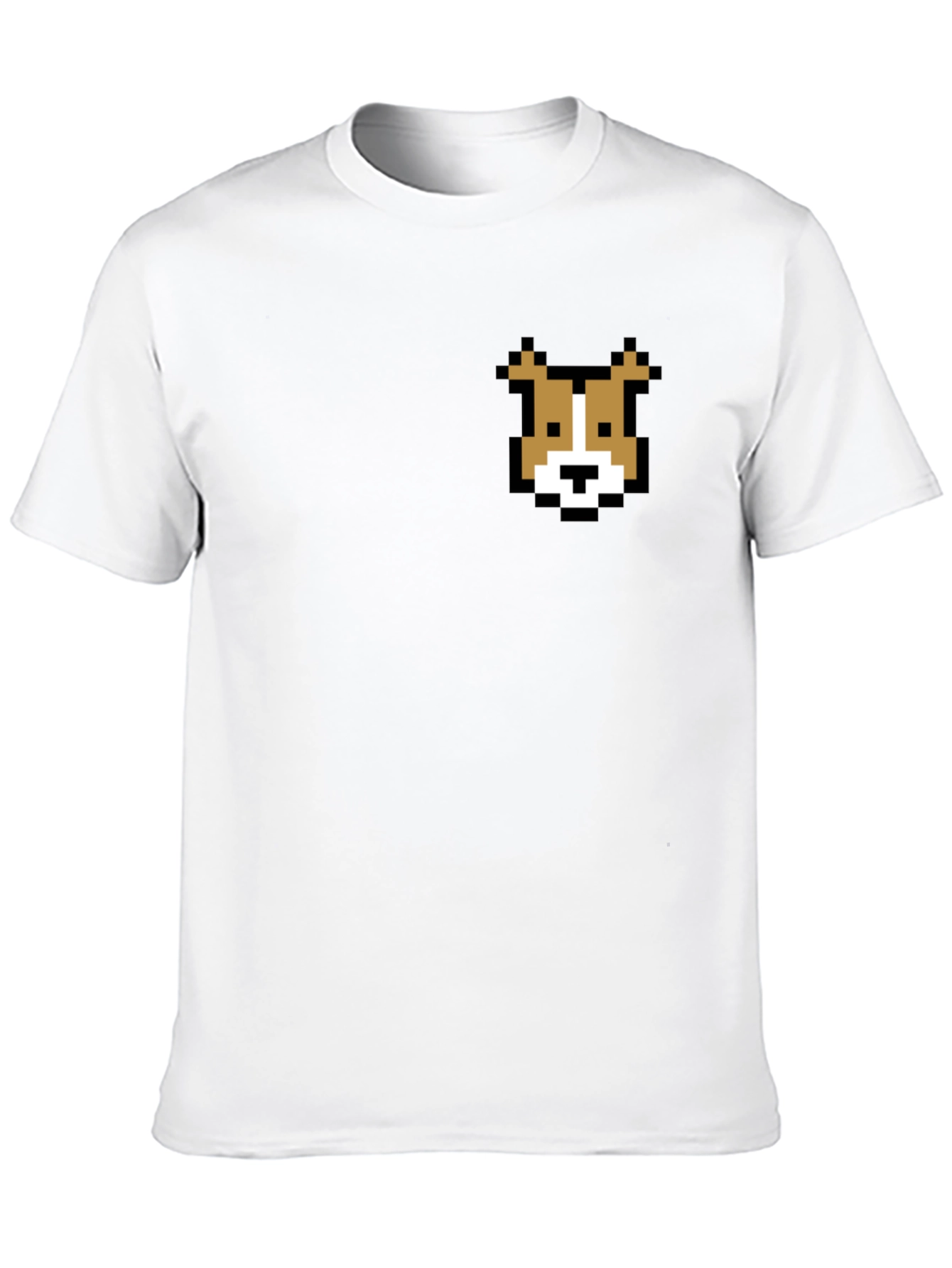 Black Pixel Dog T-Shirt - Retro Gaming Style Tee view 10
