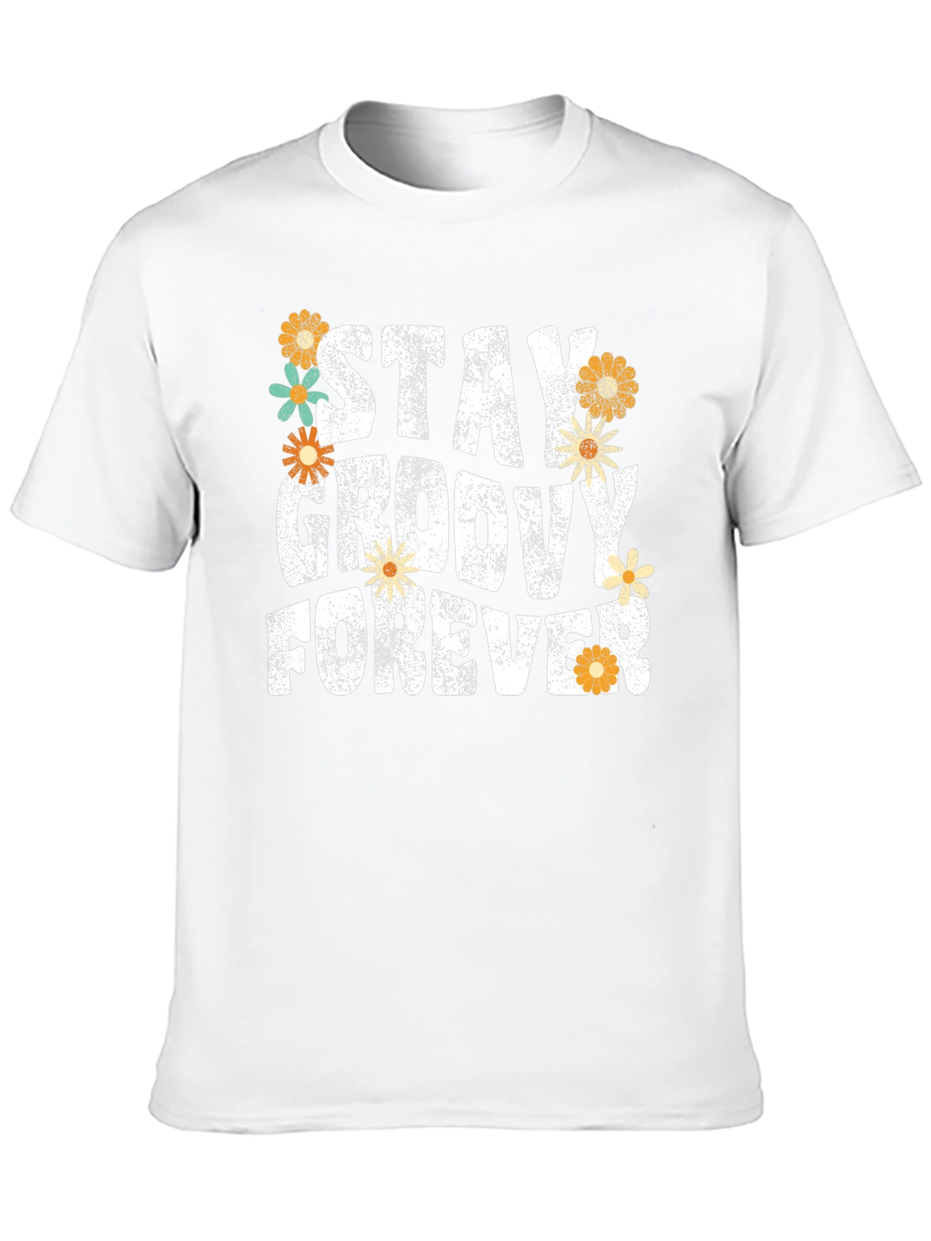 Black Stay Groovy Forever Floral T-Shirt view 10