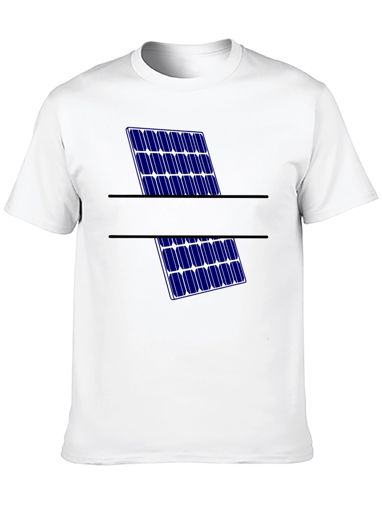Black Solar Panel Graphic Tee - Eco-Friendly Style view 10