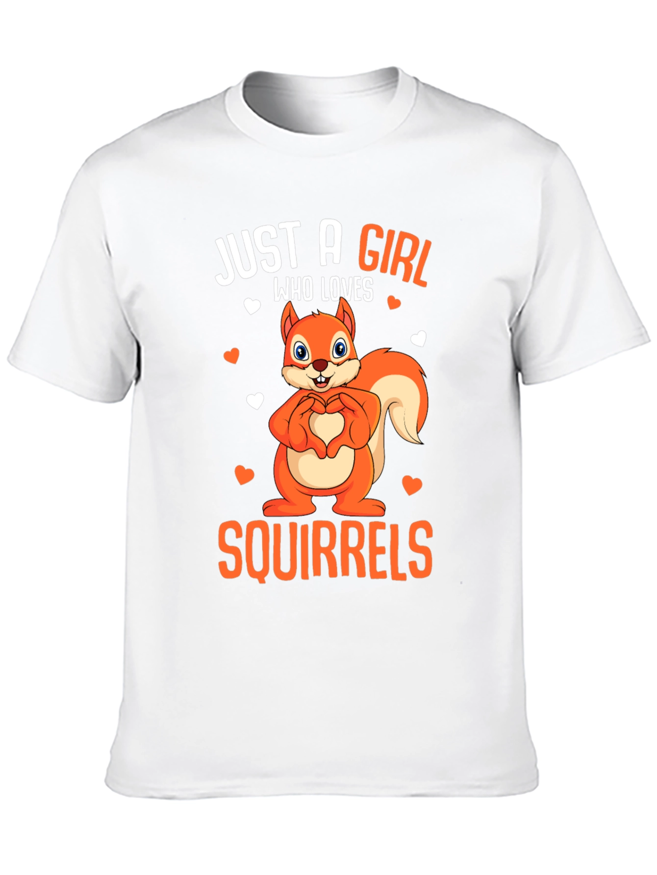 Black Squirrel Lover T-Shirt - "Just A Girl Who Loves Squirrels" view 10