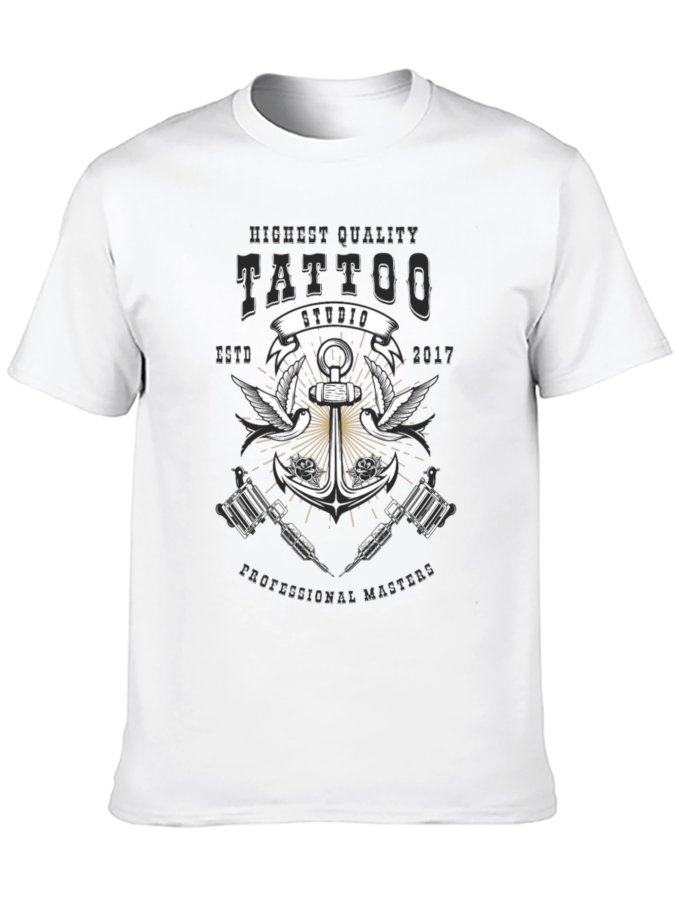Black Tattoo Studio Graphic T-Shirt - Highest Quality Design view 10