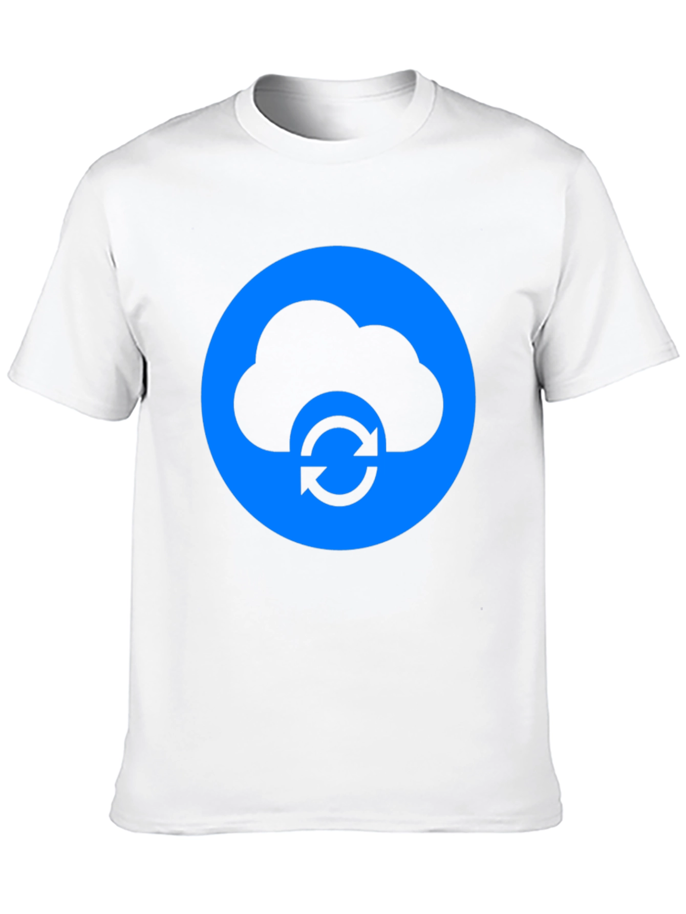Black Cloud Sync Black T-Shirt - Modern Tech Design view 10