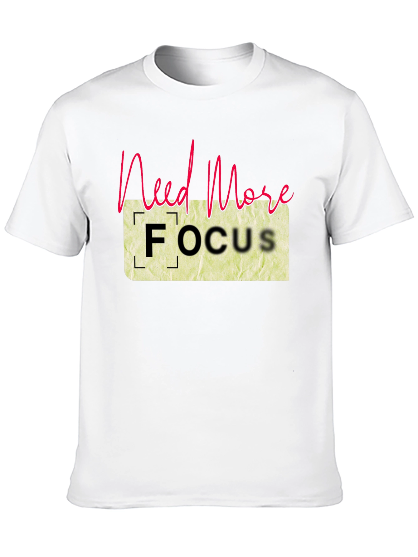 Black Need More Focus Black T-Shirt view 10