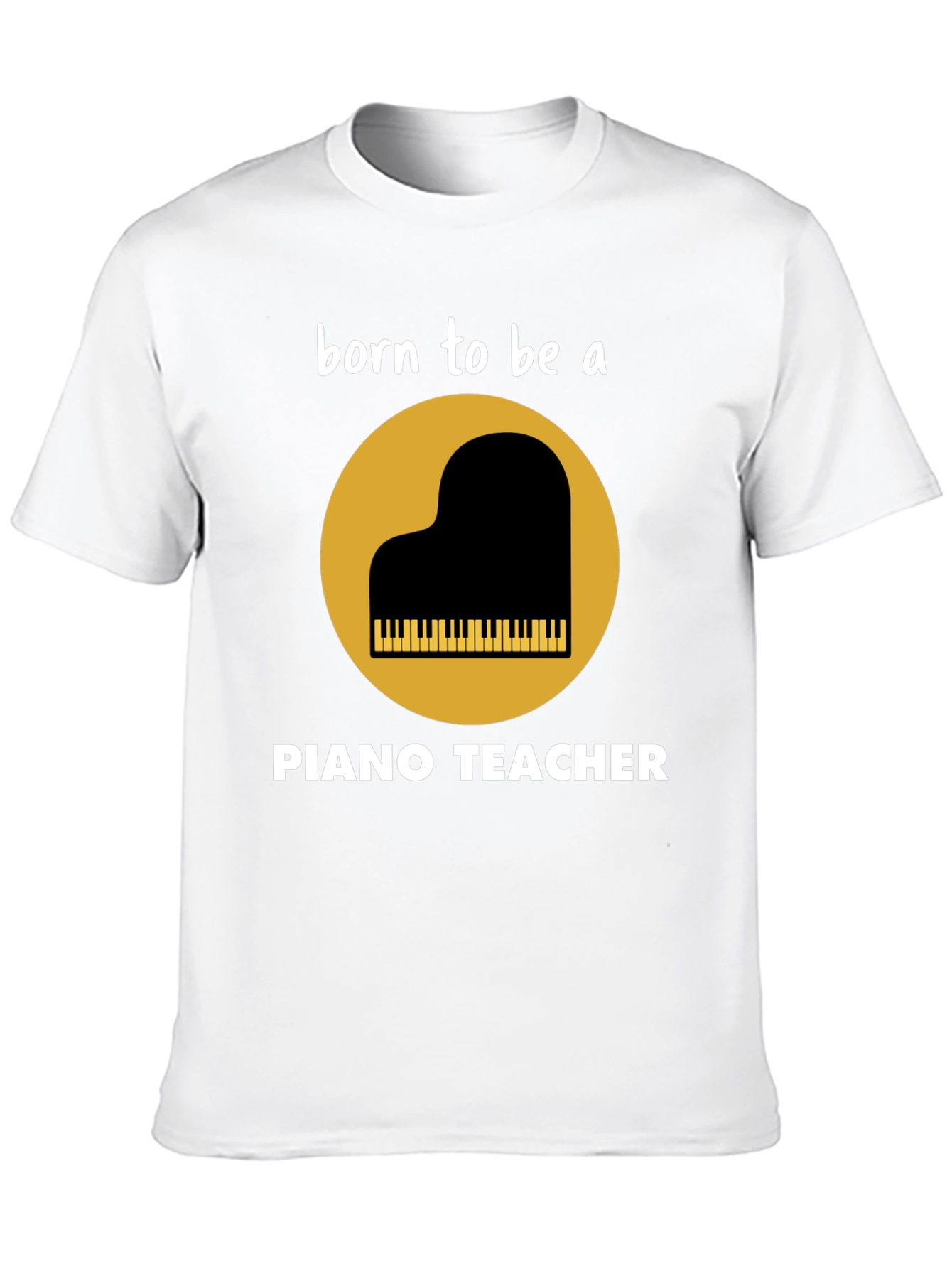 Black Born to be a Piano Teacher T-Shirt view 10