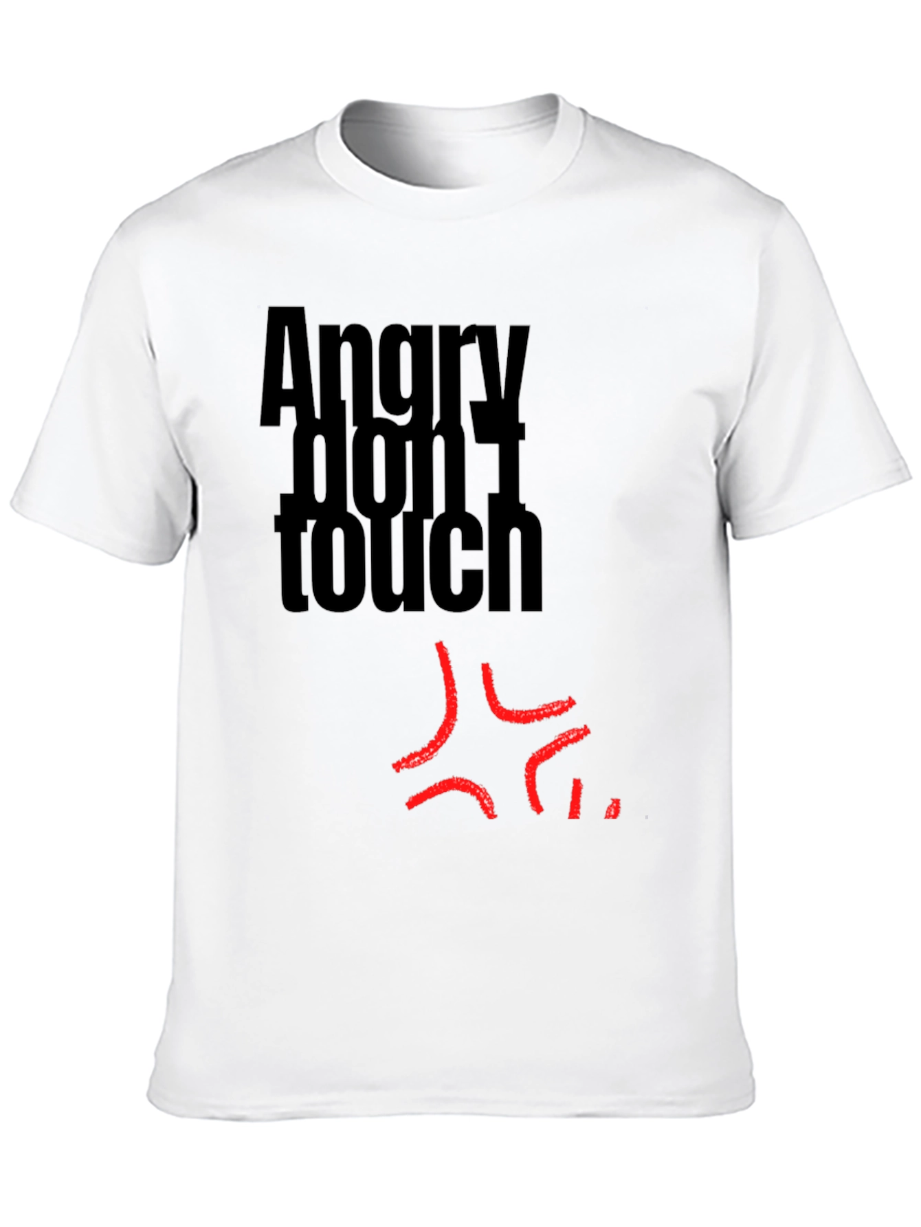 Black Angry Don't Touch Graphic T-Shirt - Black view 10