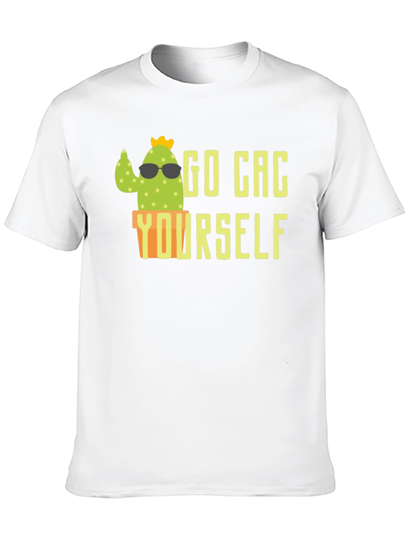 Black Go Cac Yourself Funny Cactus T-Shirt view 10