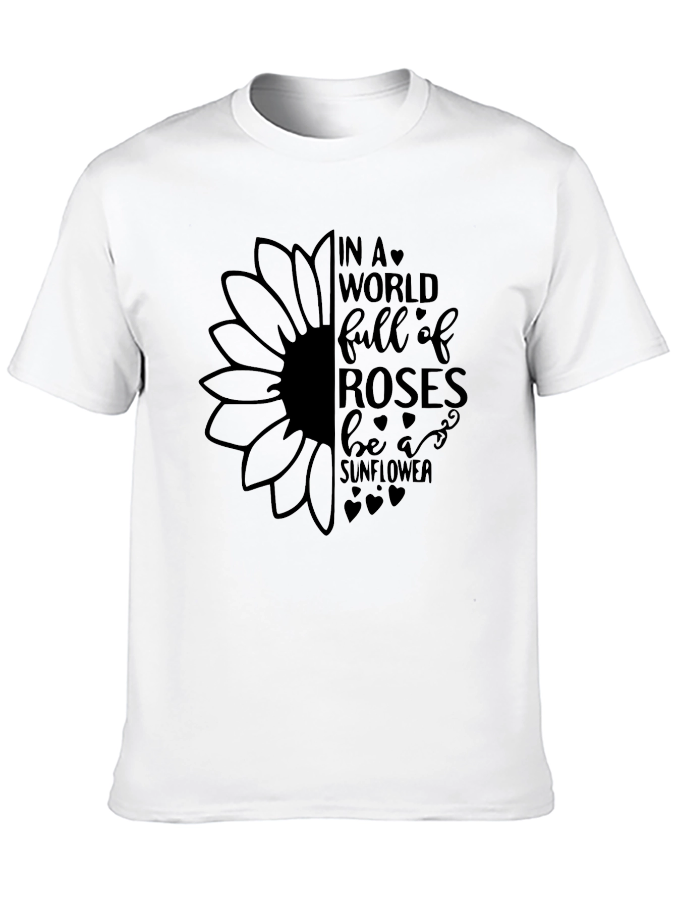 Black Sunflower Graphic Tee - "Be a Sunflower" view 10