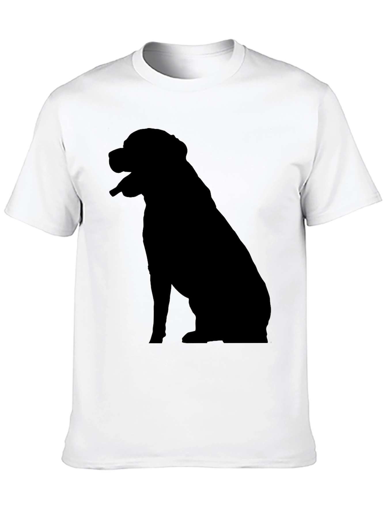 Black Dog Silhouette Graphic Tee - Men's Black T-Shirt view 10