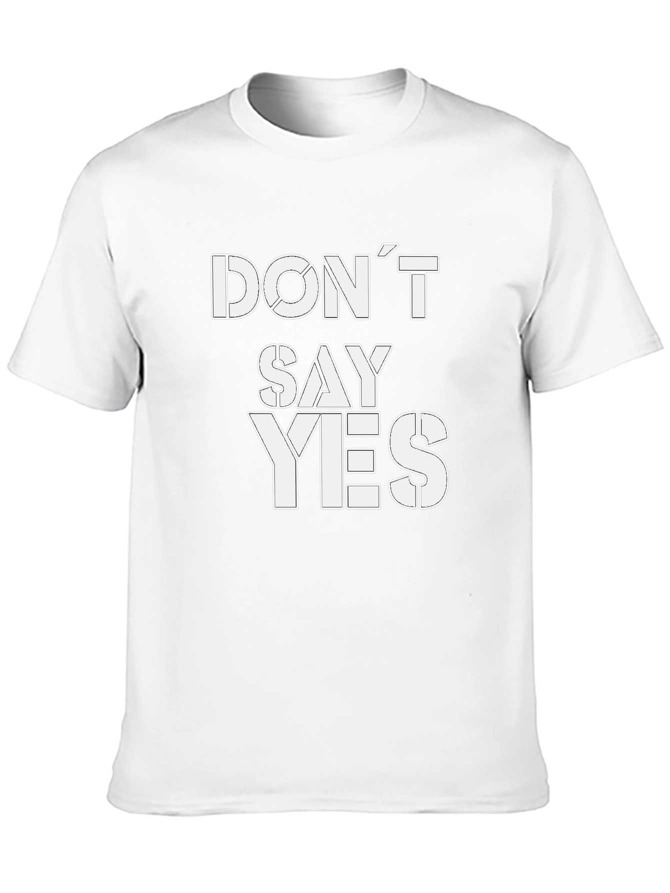 Black Don't Say Yes Graphic Tee - Bold Statement T-Shirt view 10