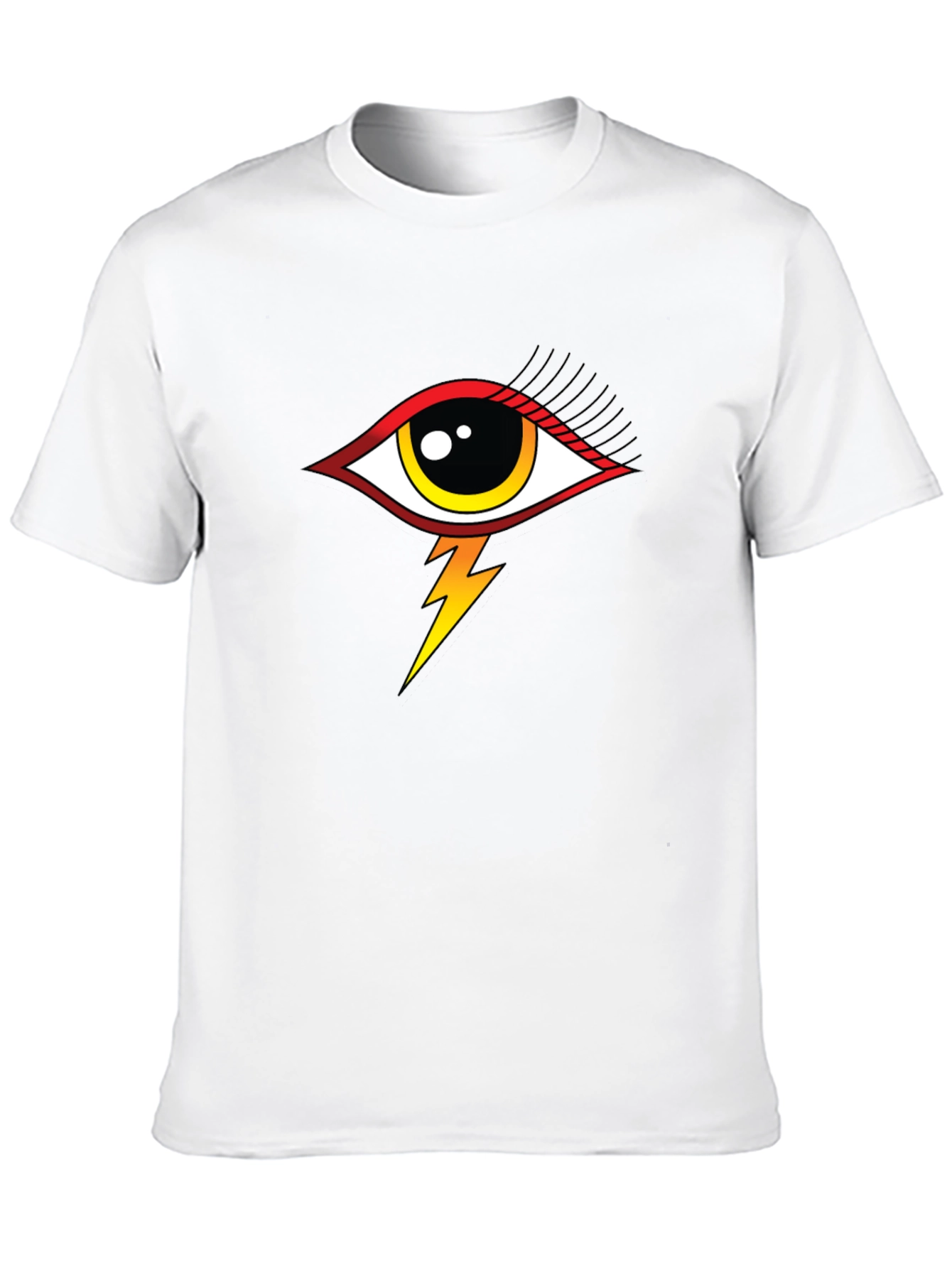 Black Eye Lightning Bolt Graphic T-Shirt - Black view 10