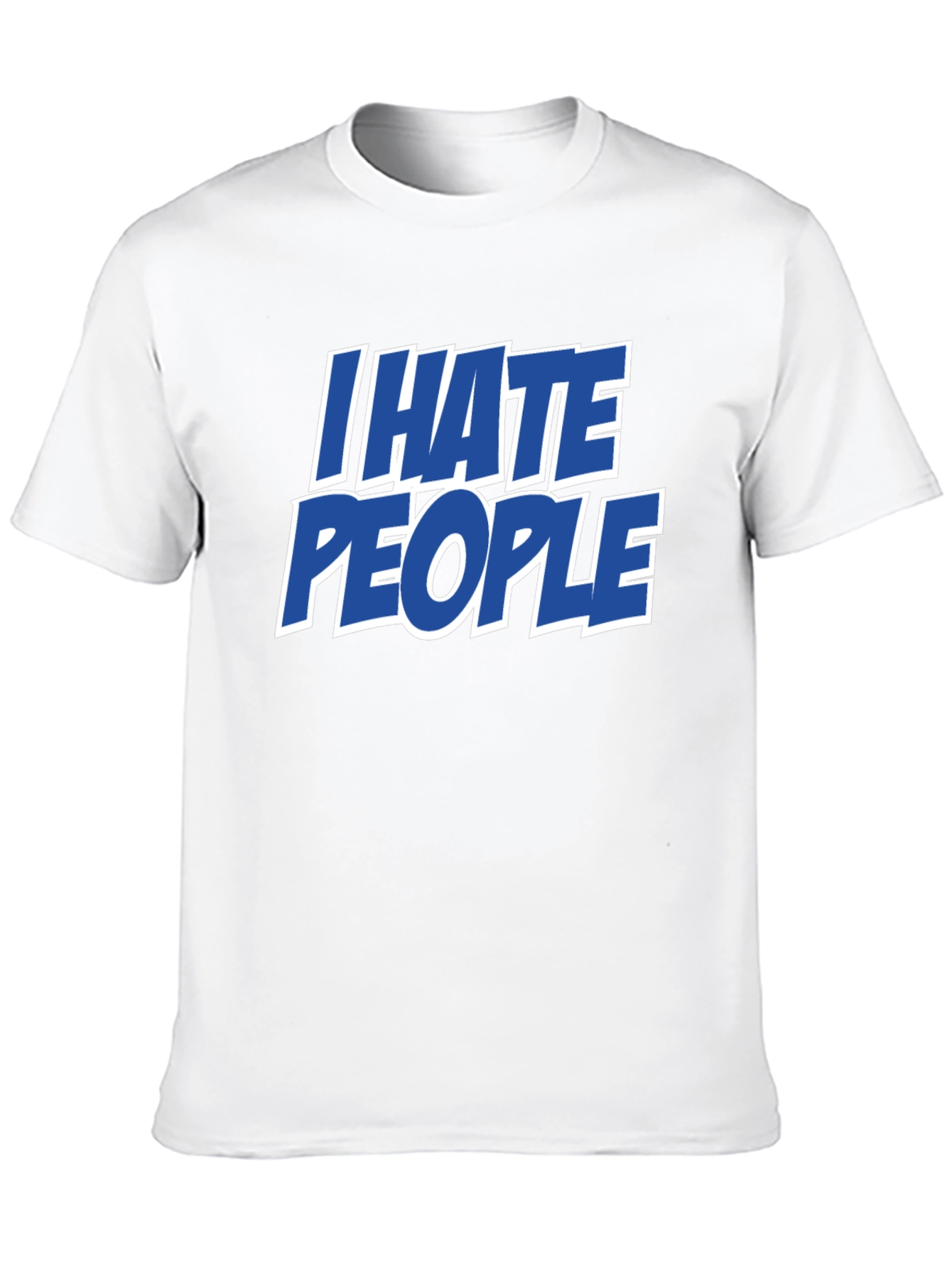 Black I Hate People Funny Graphic Tee - Sarcastic Black T-Shirt view 10