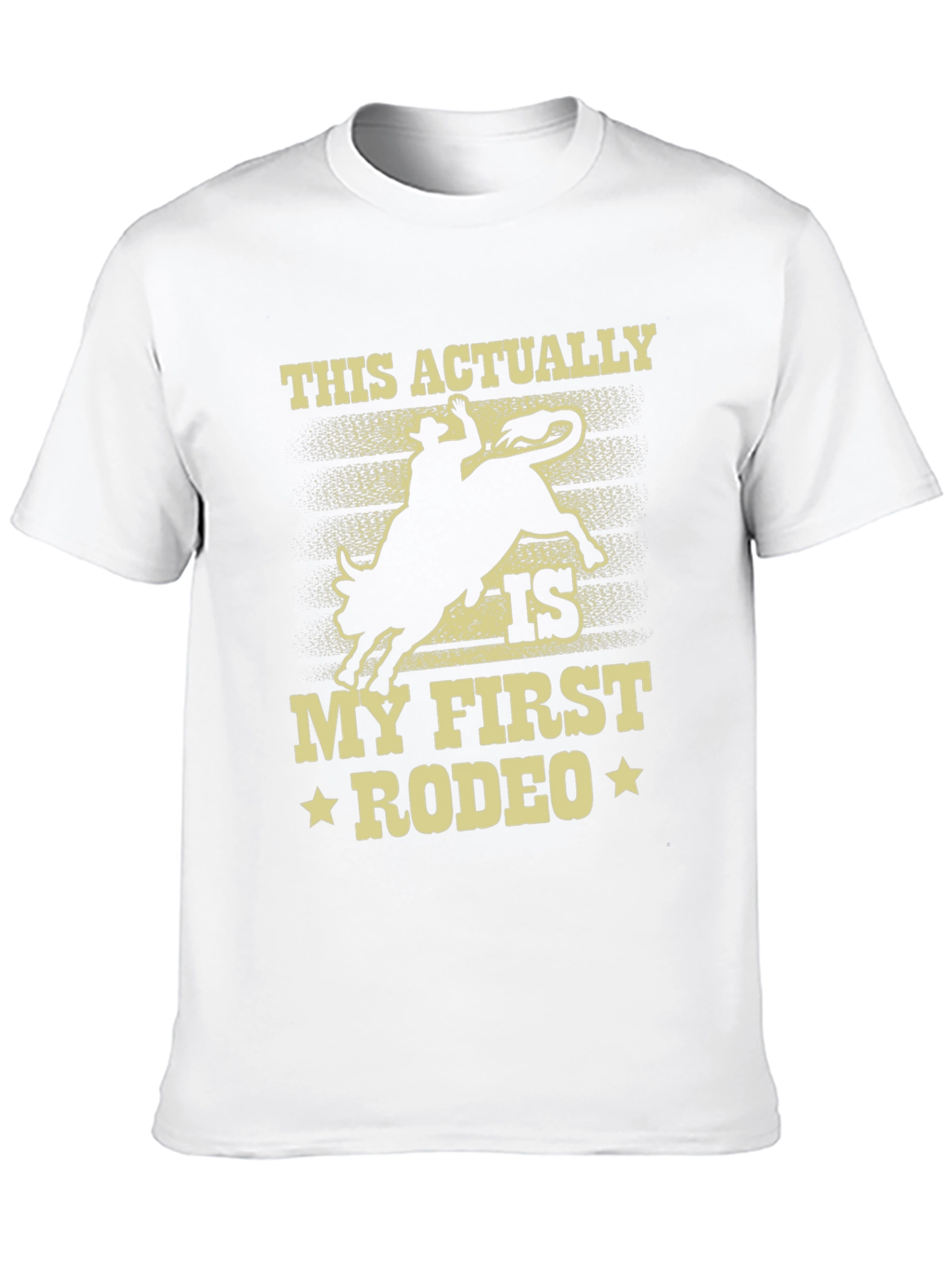 Black "My First Rodeo" Graphic Tee - Cowboy Bull Riding T-Shirt view 10