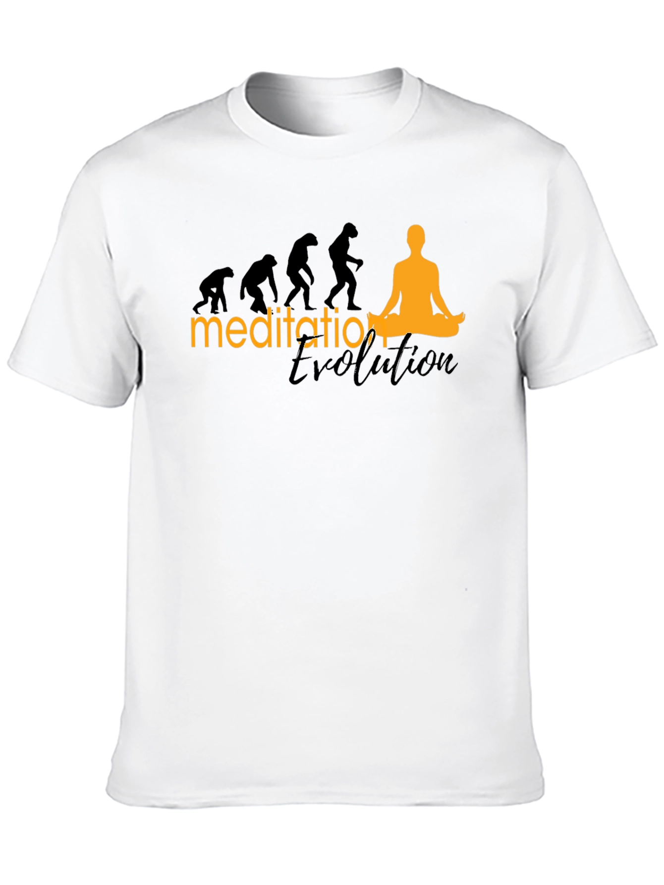Black Meditation Evolution Black T-Shirt, Relaxed Fit view 10