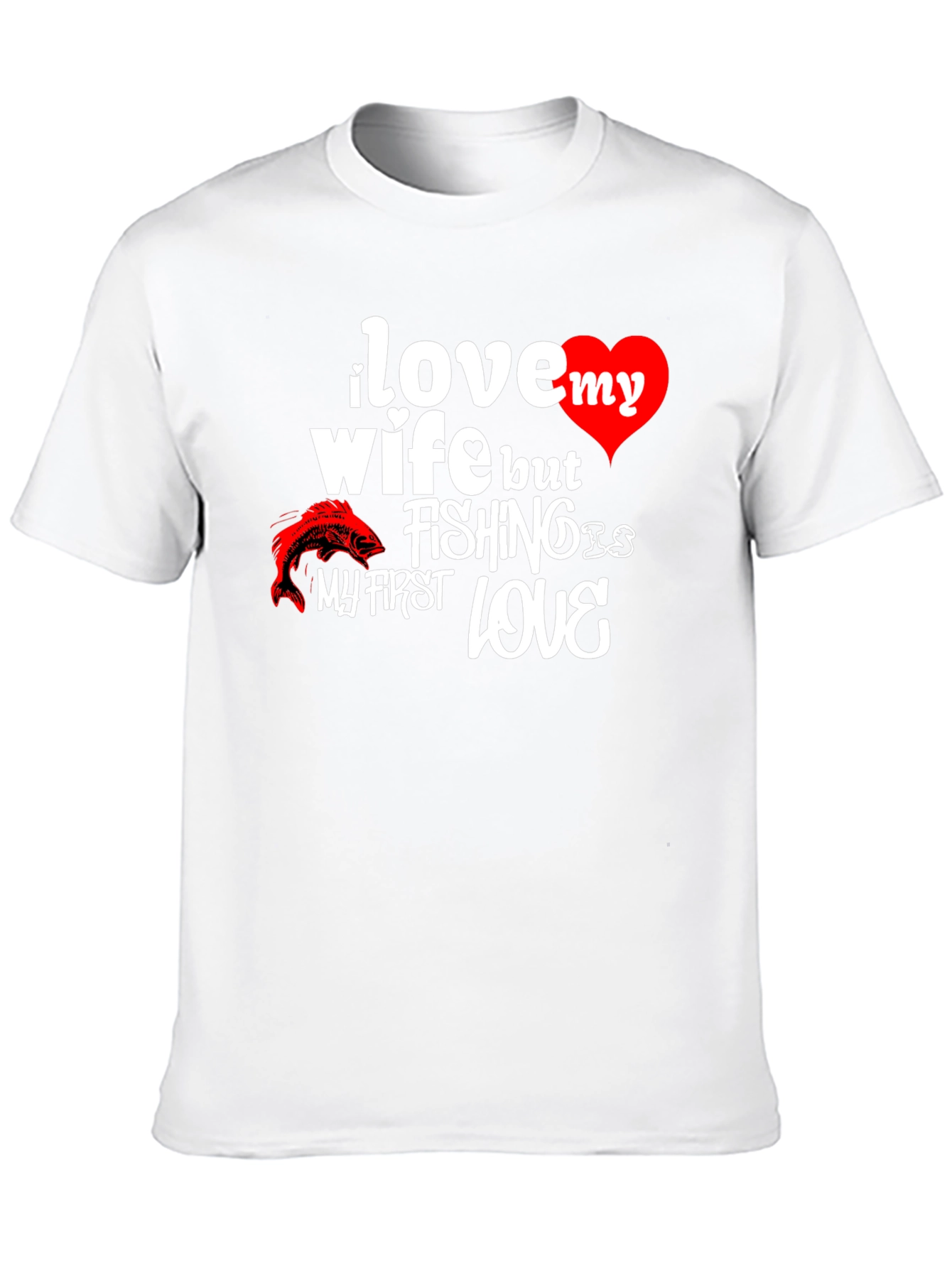 Black I Love My Wife Fishing T-Shirt view 10