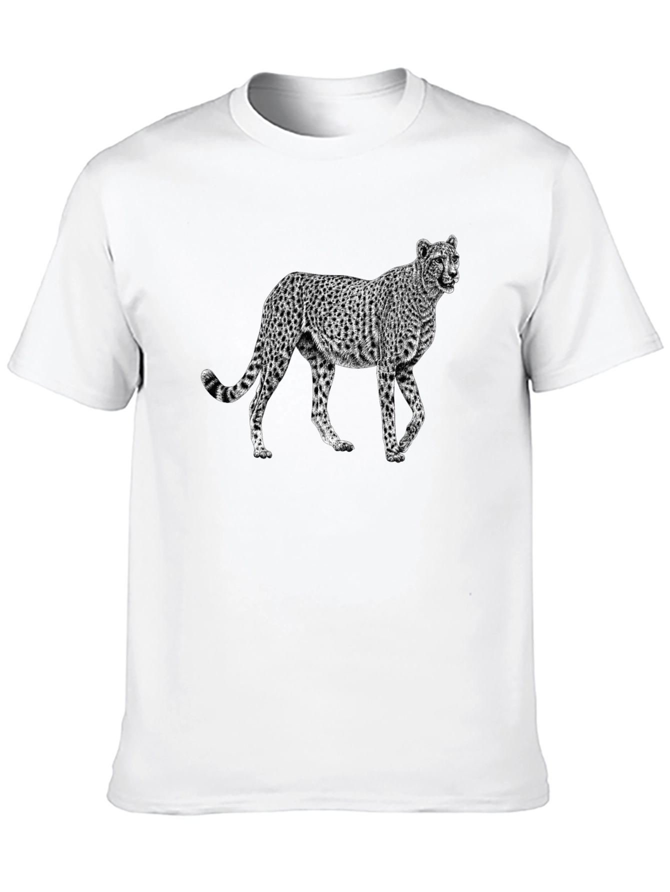 Black Cheetah Graphic Black T-Shirt view 10