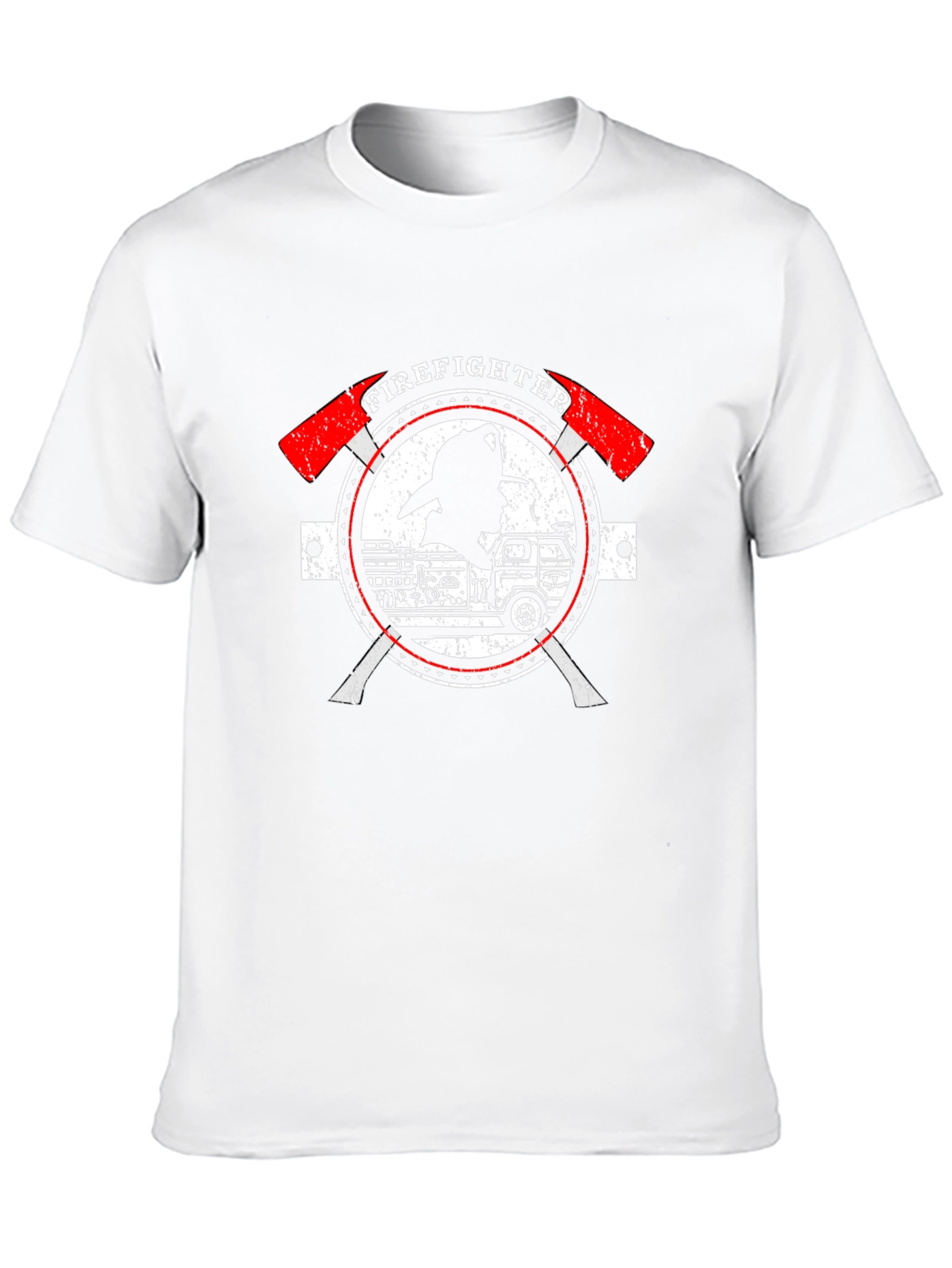 Black Firefighter Tee - Black Graphic T-Shirt view 10