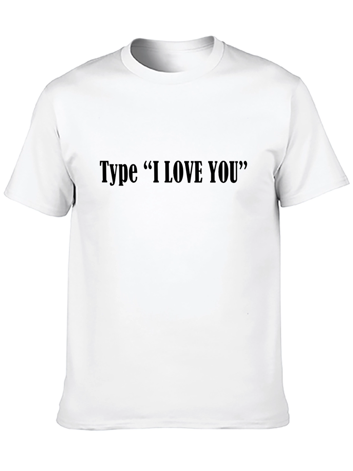 Black Type "I LOVE YOU" Graphic Tee - Black view 10
