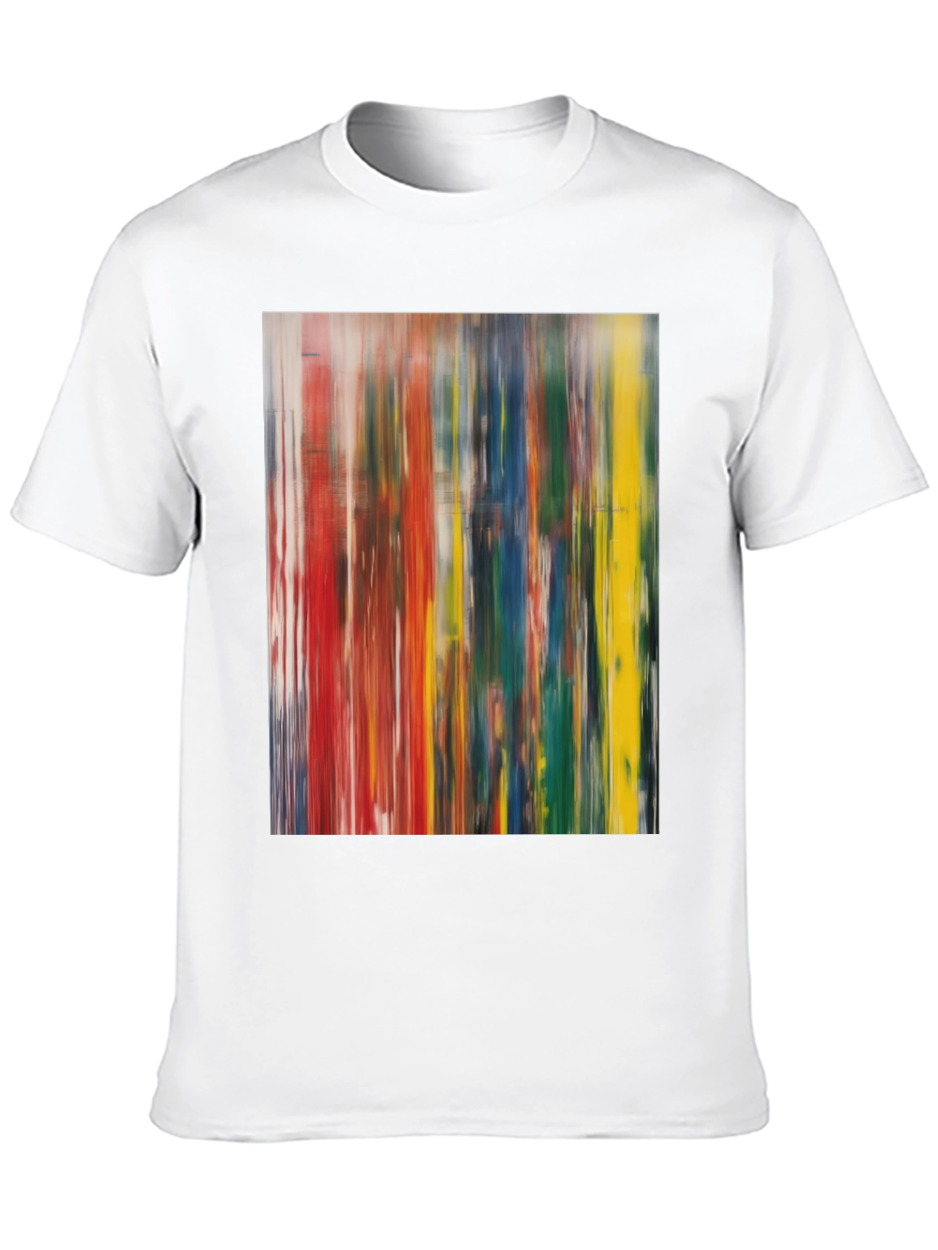 Black Abstract Art Print Black Cotton Tee view 10