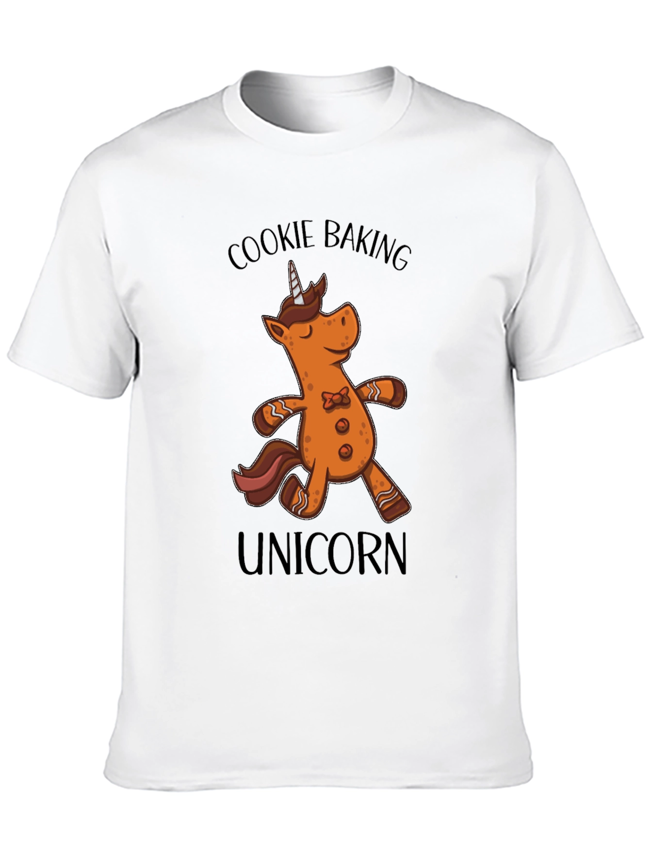 Black Cookie Baking Unicorn Graphic T-Shirt - Black view 10