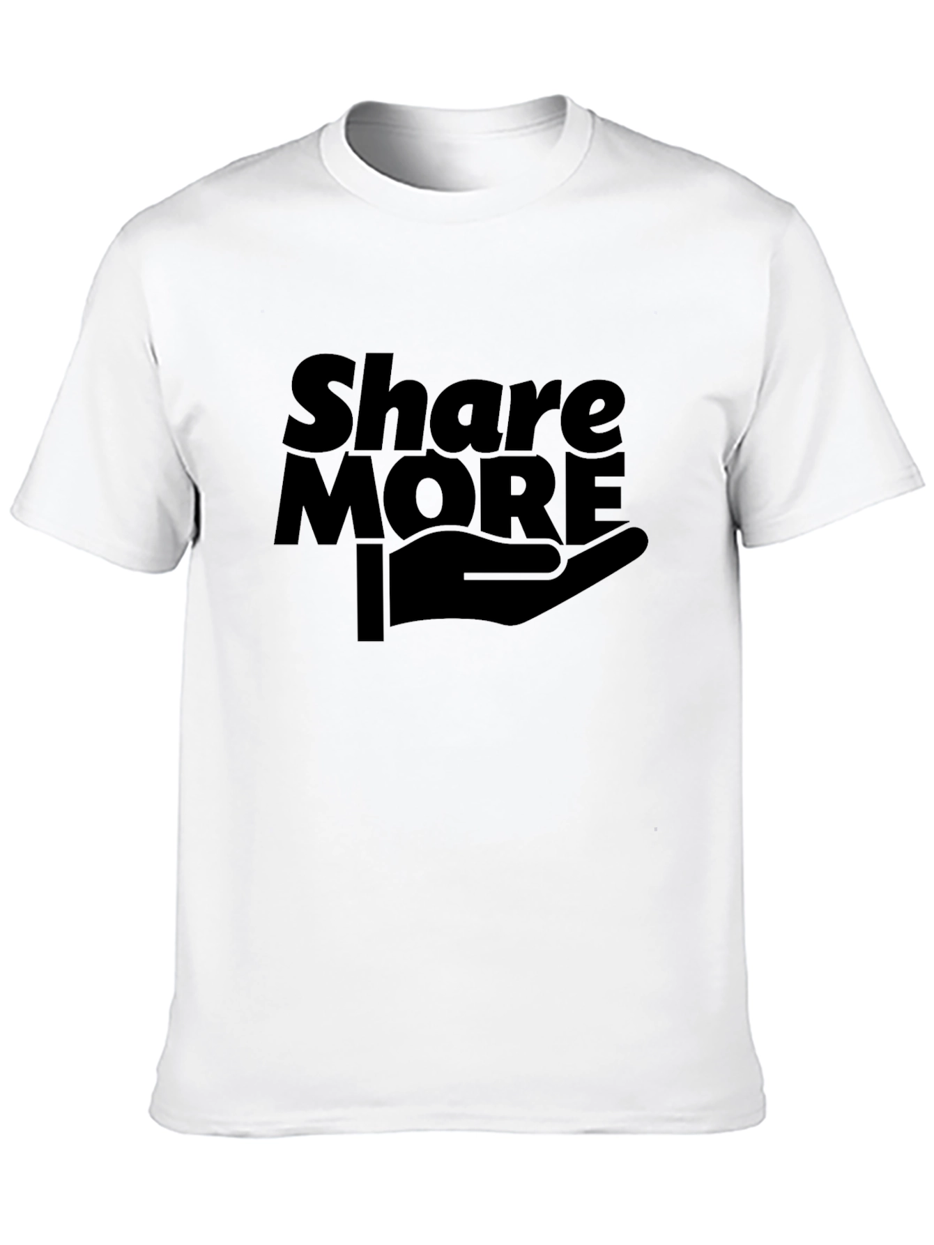 Black Share More Graphic Tee - Black Cotton T-Shirt view 10