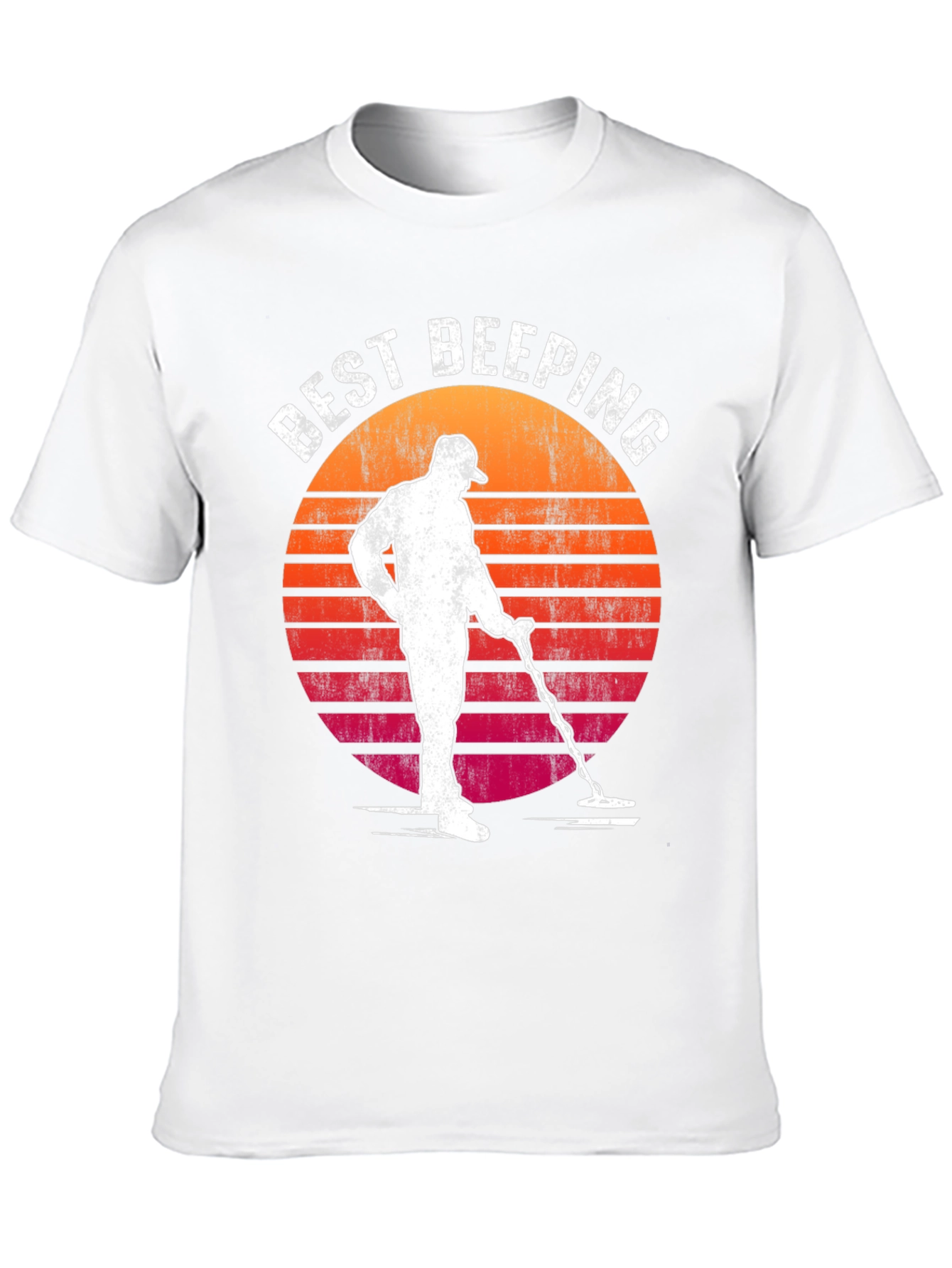 Black Best Beeping Retro Sunset Graphic T-Shirt view 10