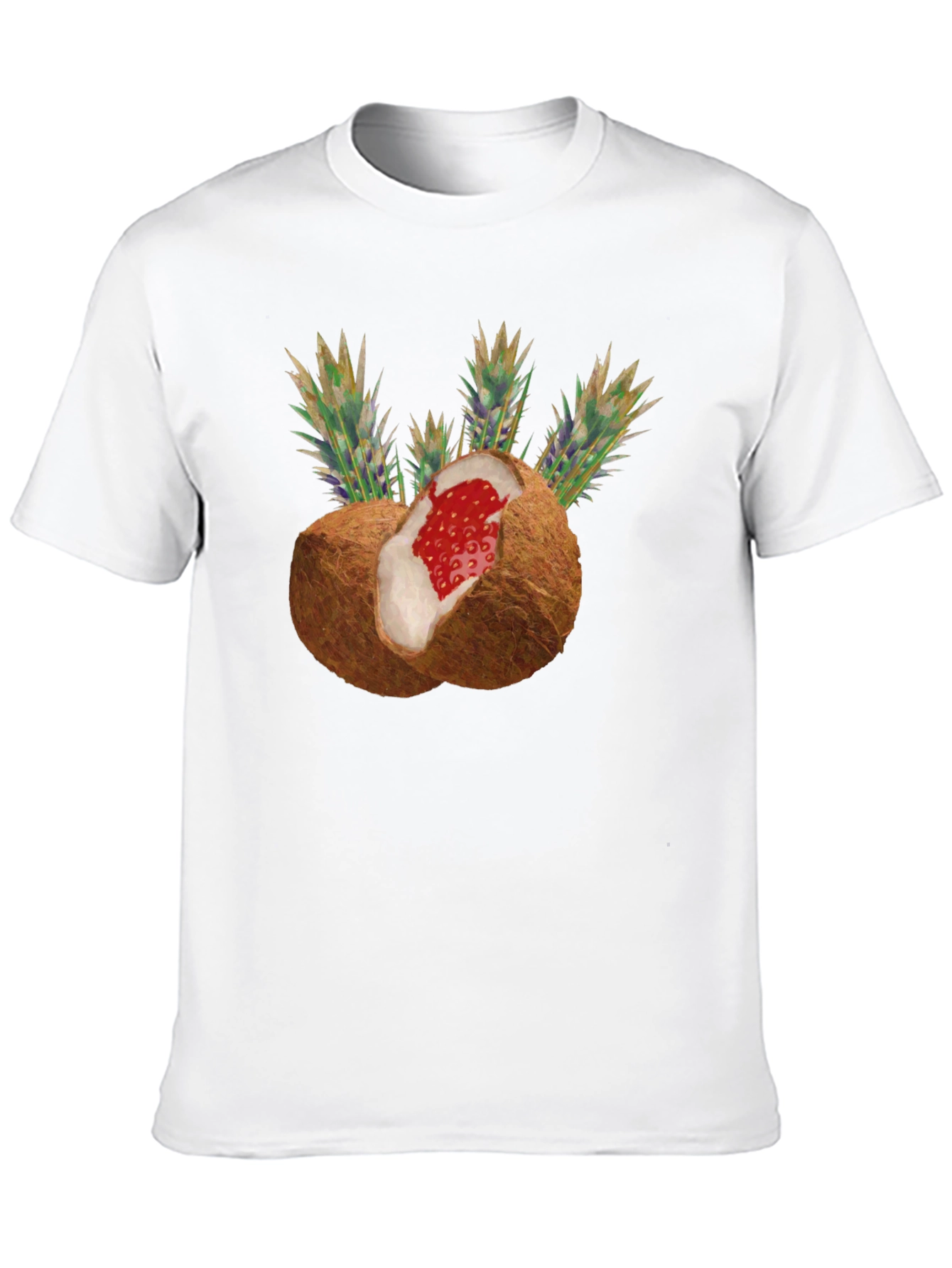 Black Coconut Strawberry Novelty Graphic Tee view 10