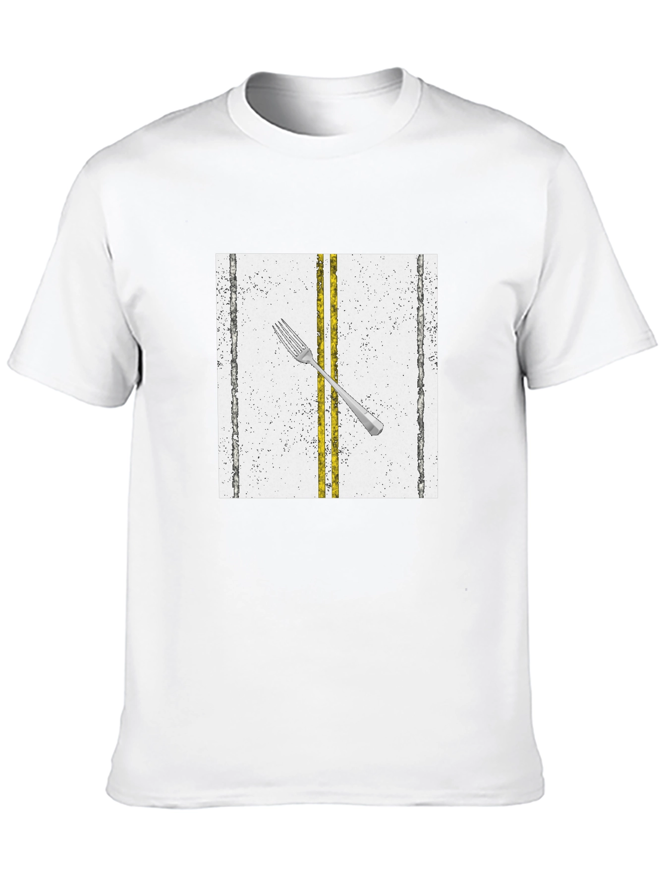 Black Fork in the Road Graphic Tee - Black view 10