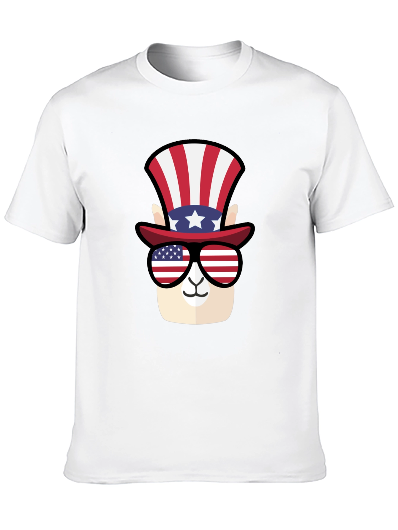 Black Patriotic Llama T-Shirt view 10