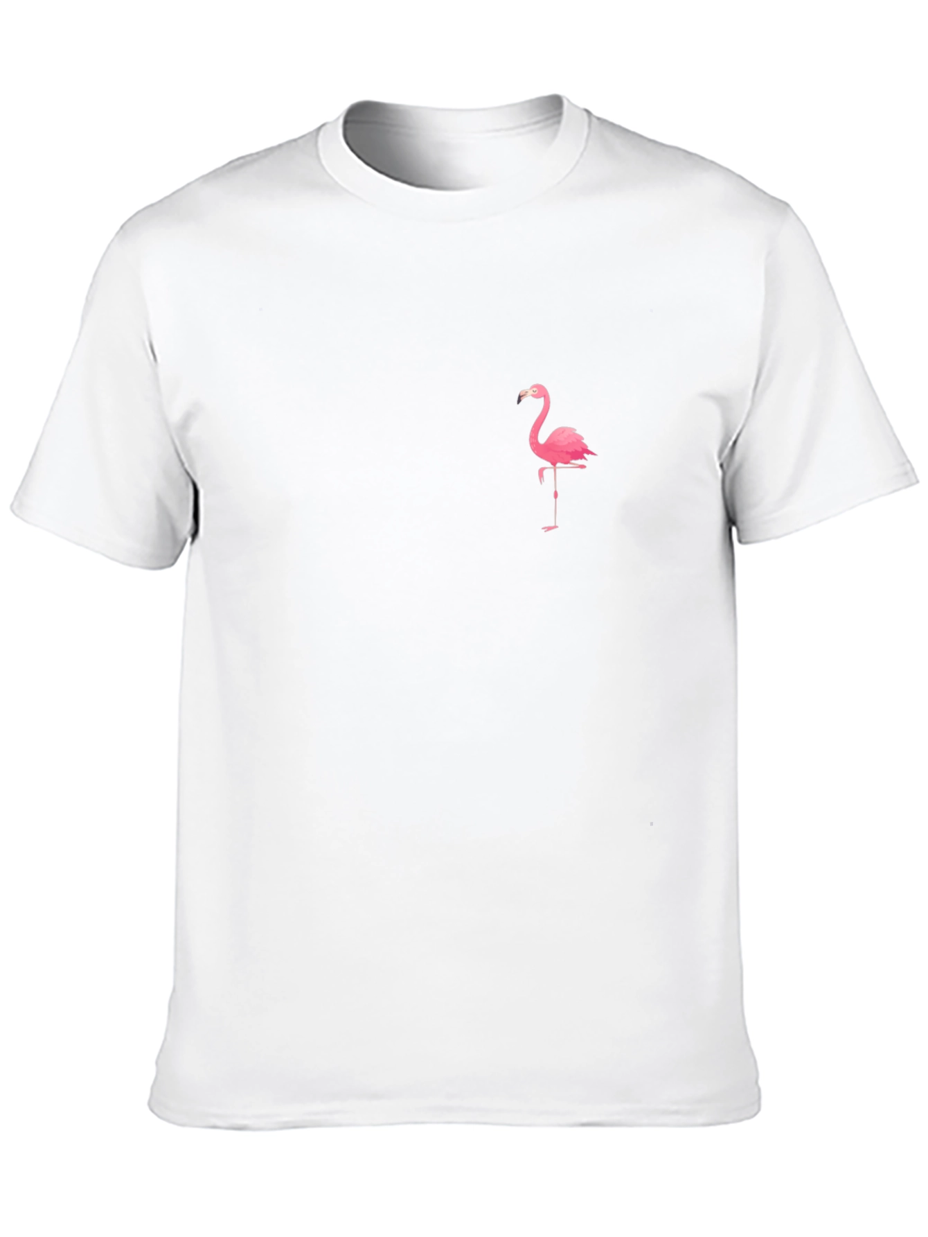 Black Black T-Shirt with Flamingo Graphic Print view 10