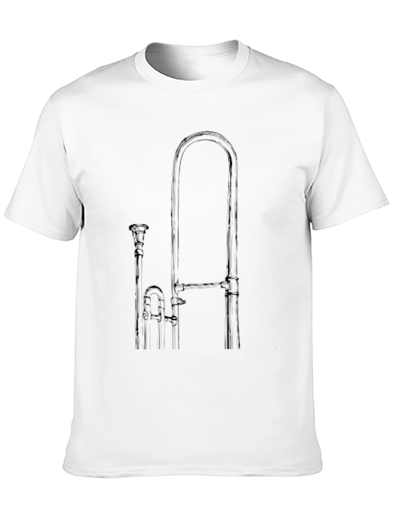 Black Trombone Graphic Black T-Shirt view 10