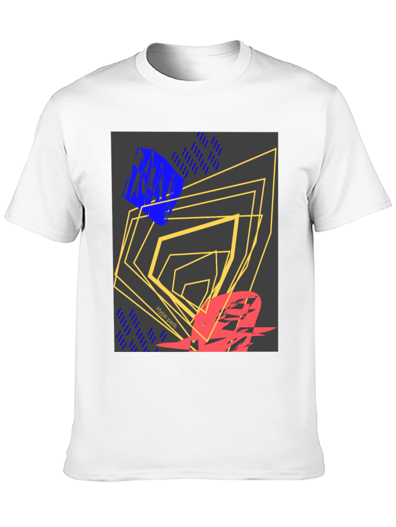 Black Abstract Graphic Print Black T-Shirt view 10