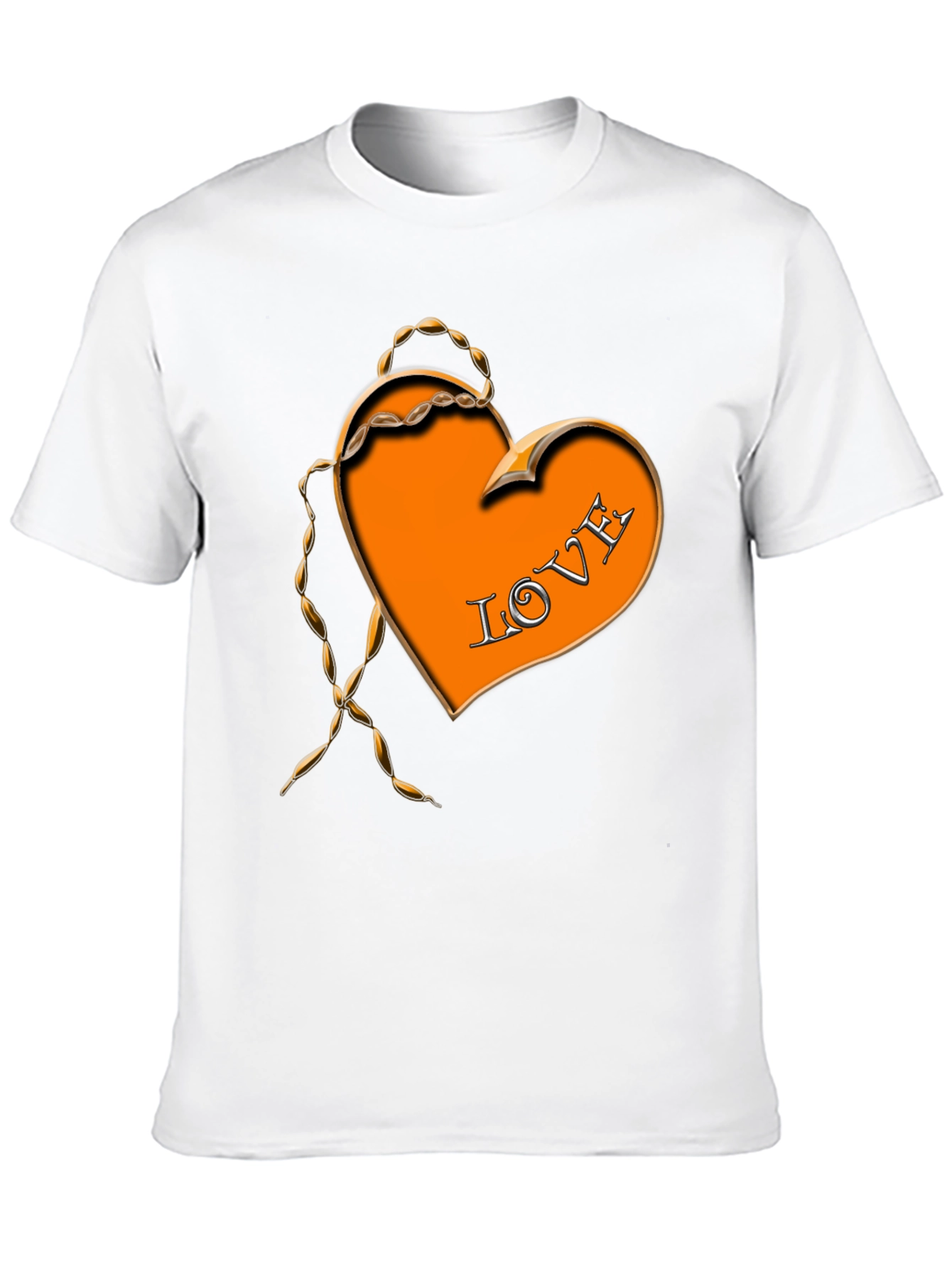 Black Love Heart Graphic Black T-Shirt view 10