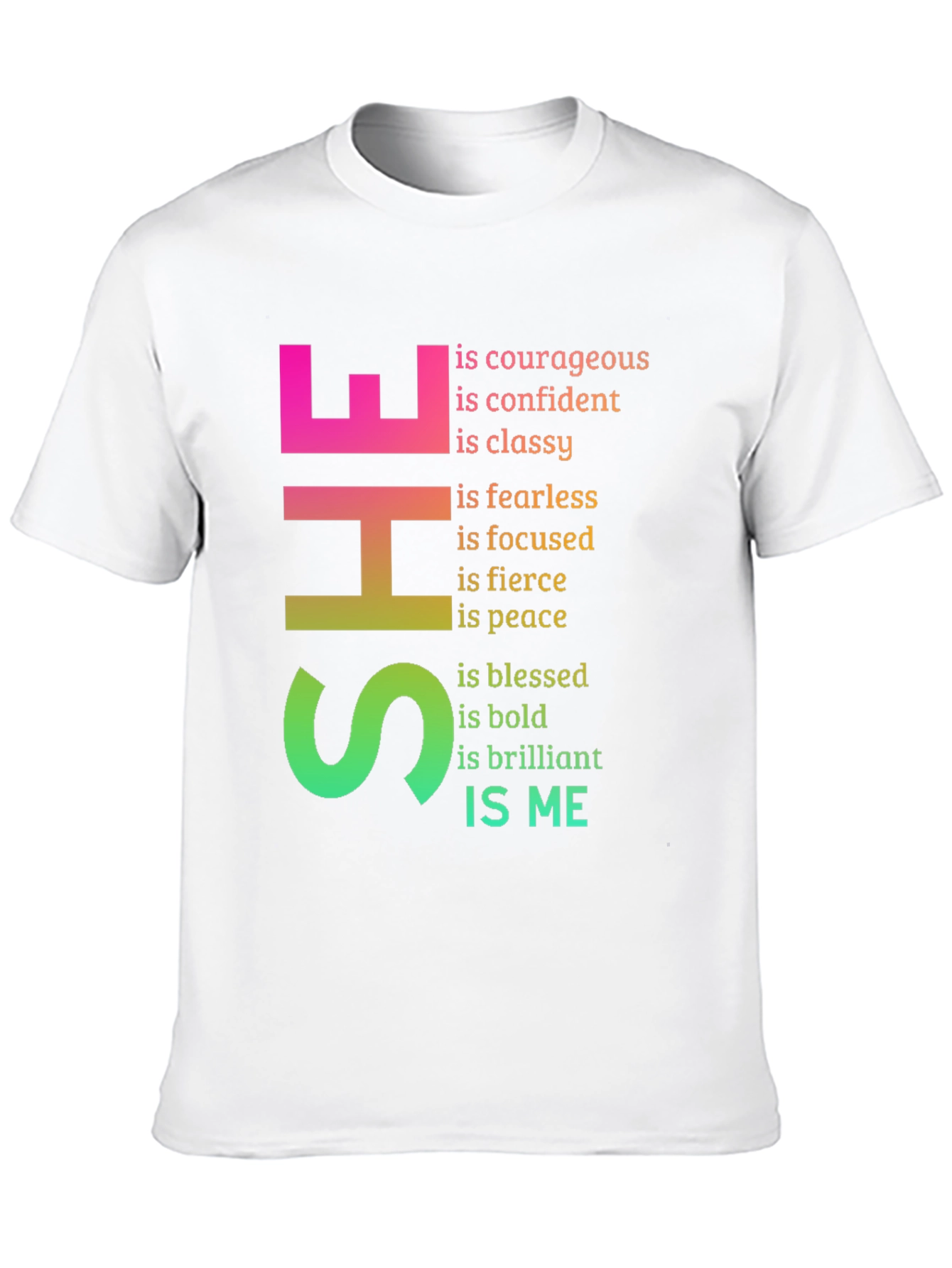 Black Empowered SHE Graphic T-Shirt - Bold & Brilliant Women's Tee view 10