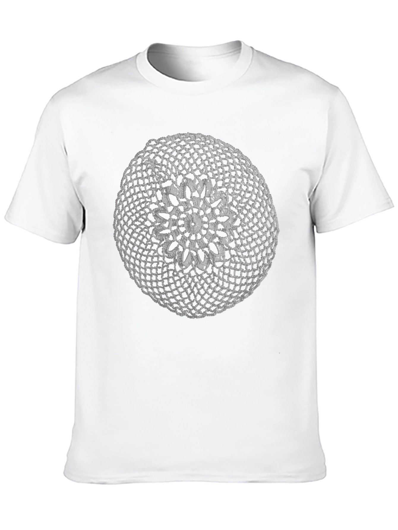 Black Vintage Crochet Mandala Graphic Tee view 10