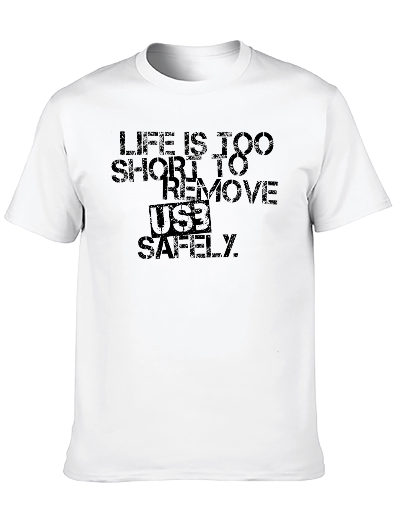 Black Life is Too Short USB T-Shirt view 10