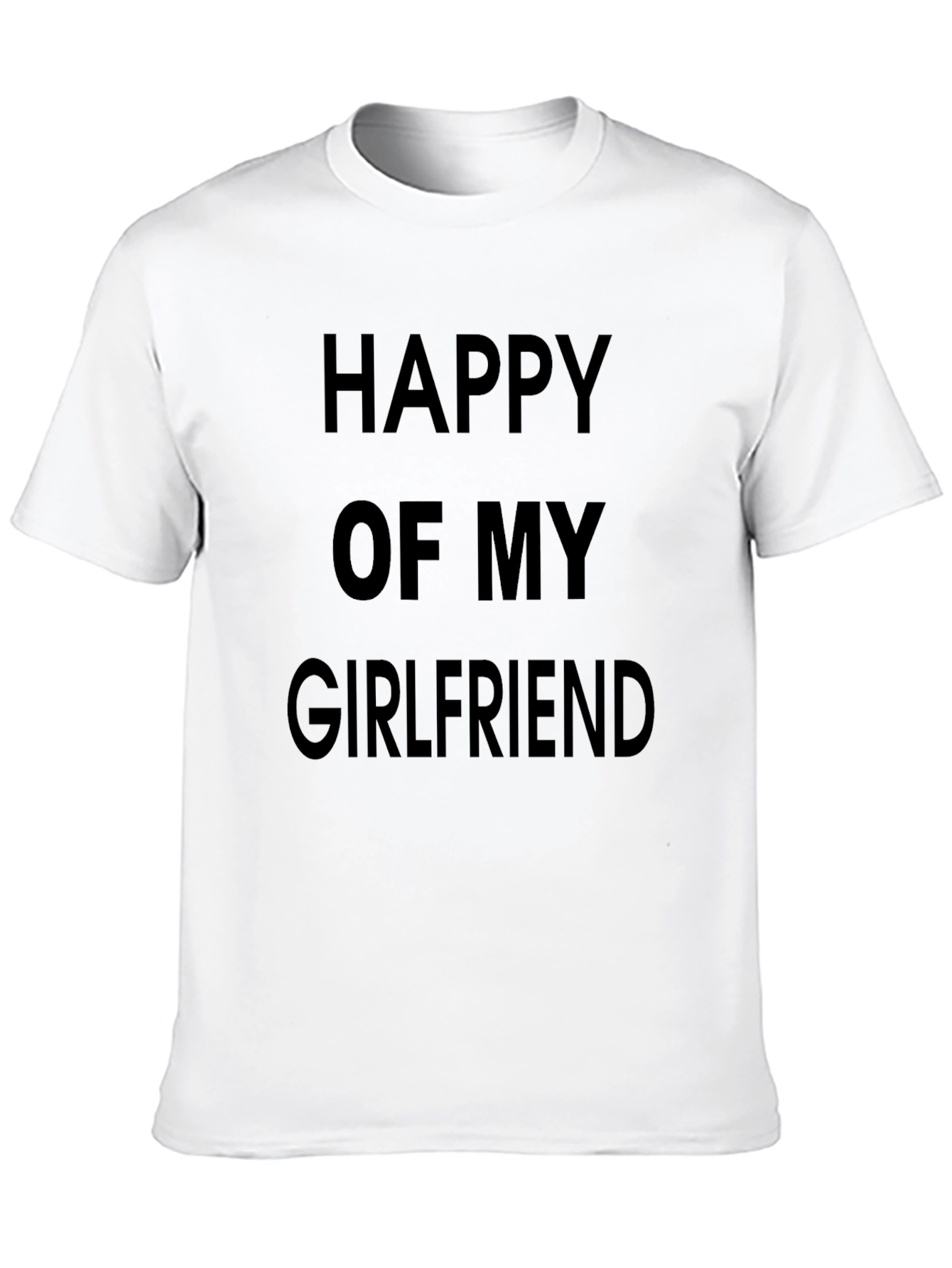 Black Happy of My Girlfriend Black Graphic Tee view 10