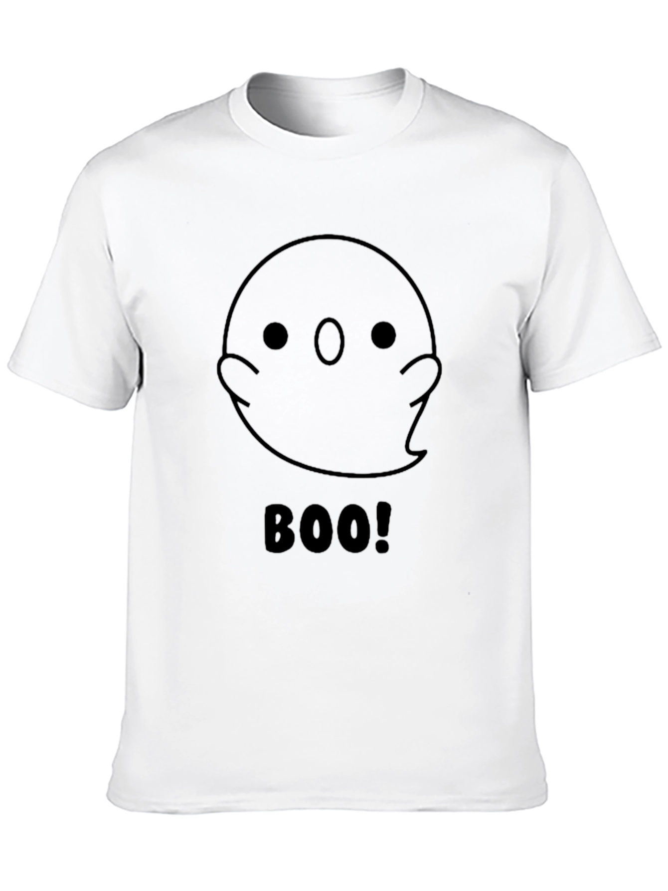 Black Boo! Ghost Graphic Black T-Shirt view 10
